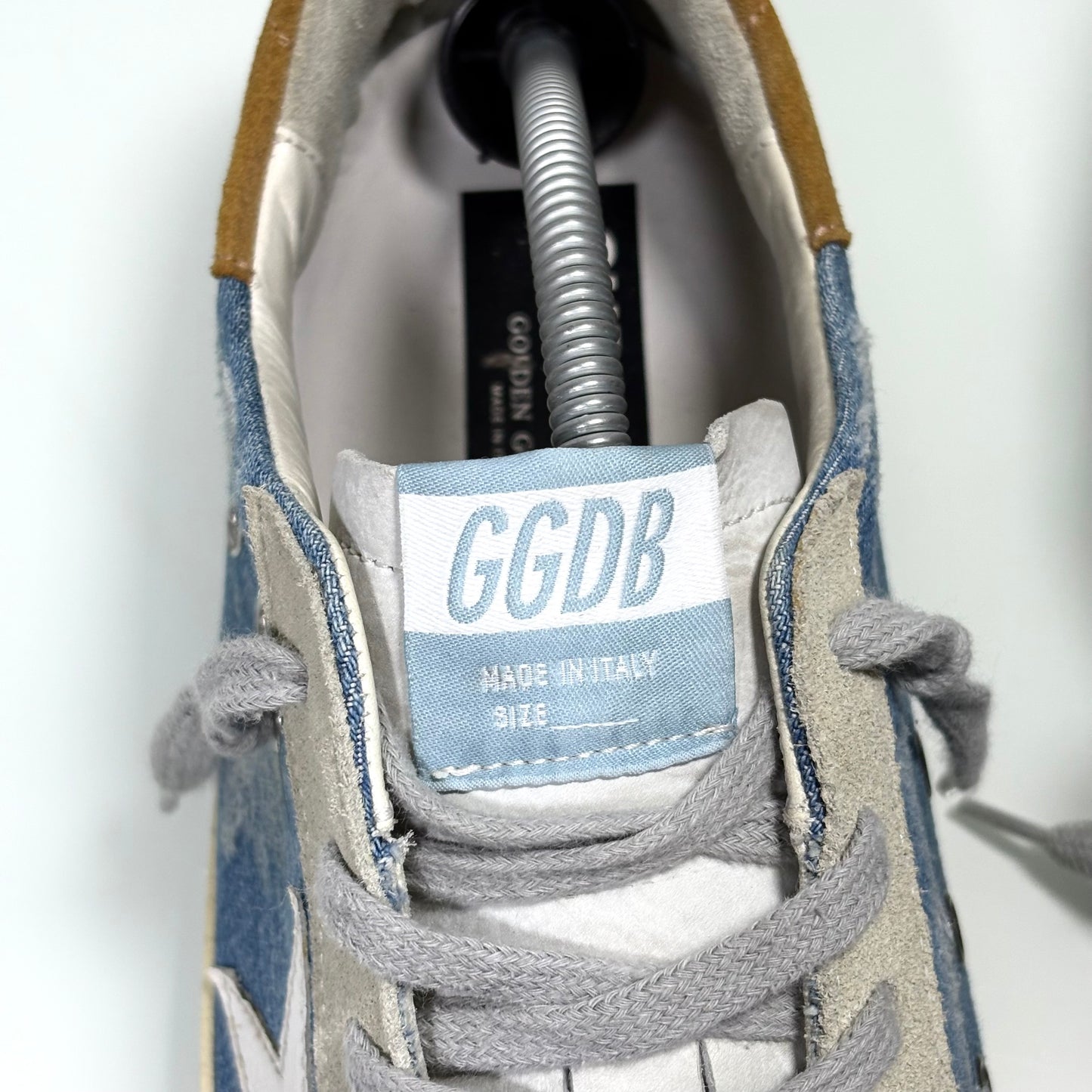 Golden goose Superstar in denim azzurro e pelle 45