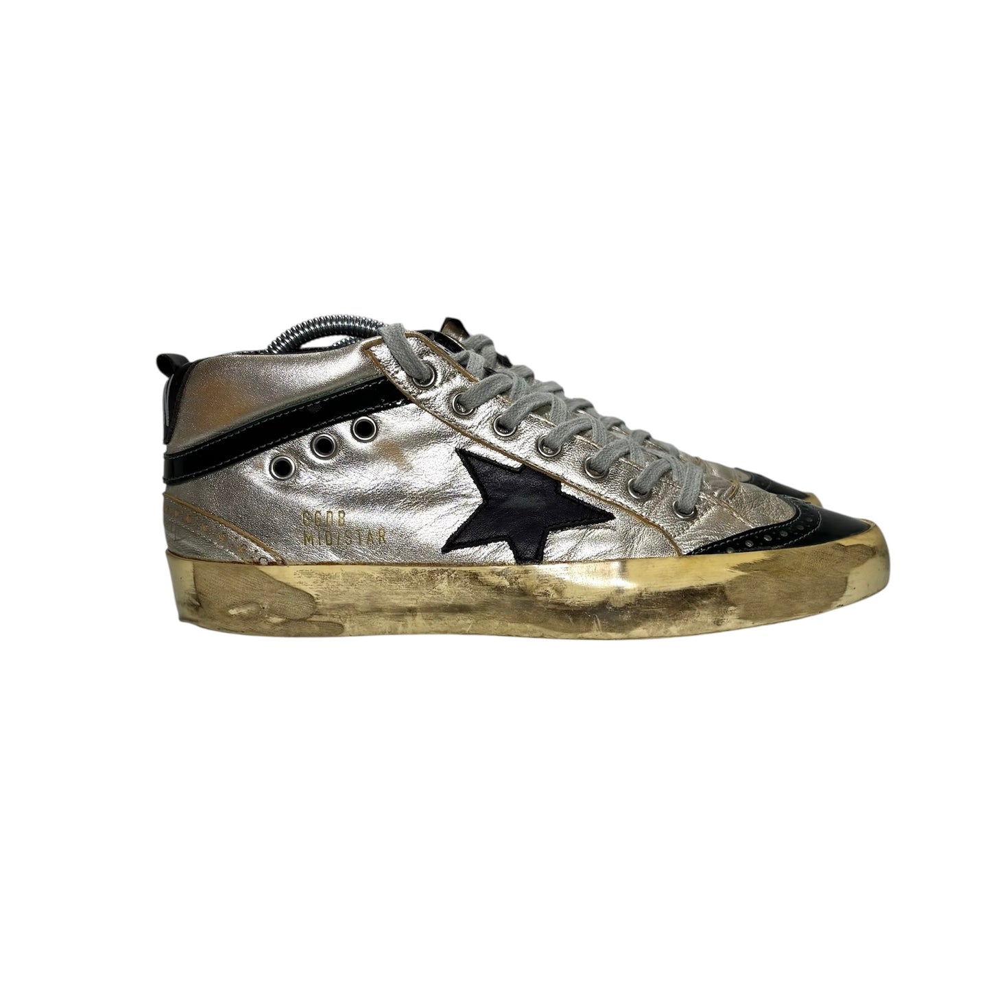 Golden goose midstar argento e nero 38