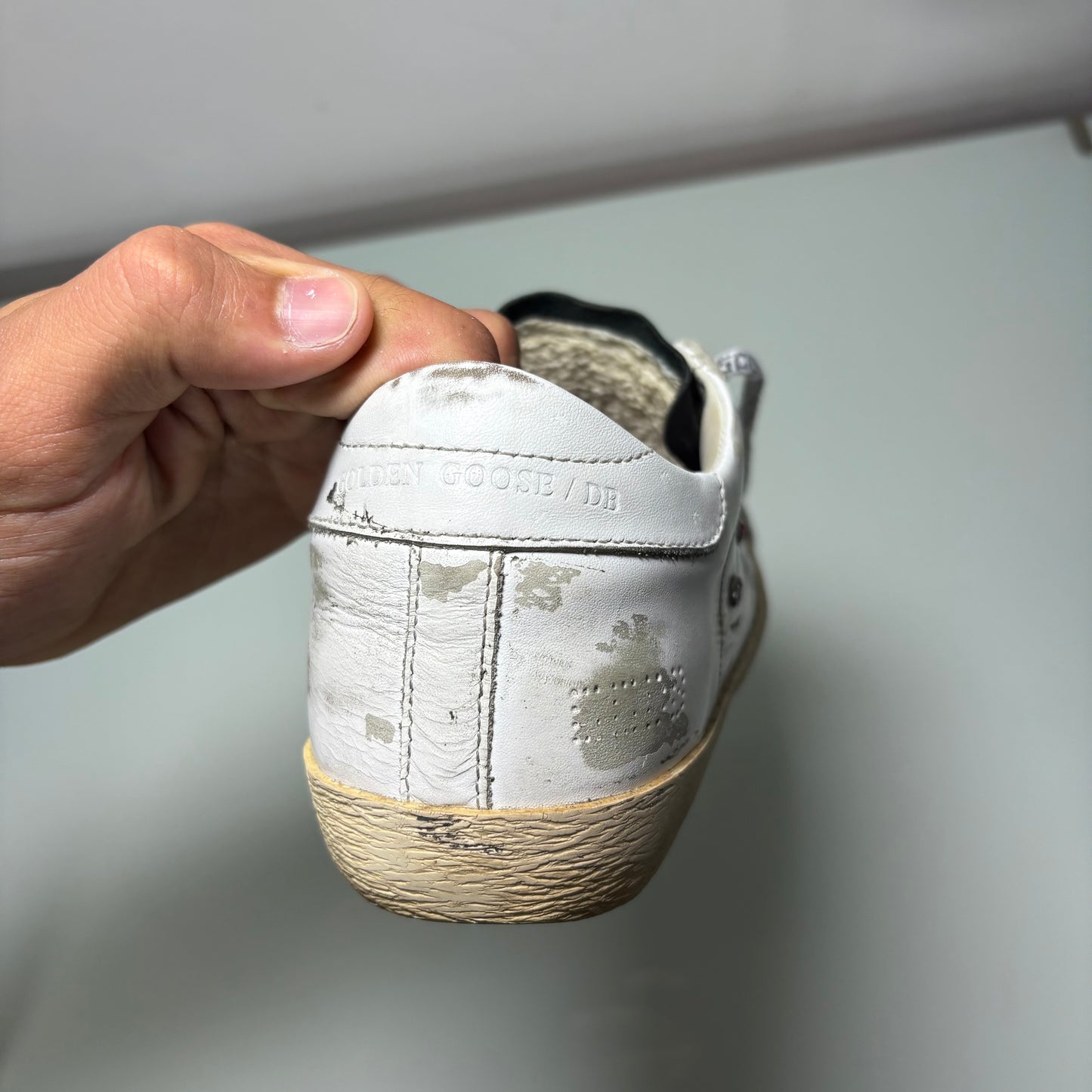 Golden goose bianche con disegni floreali e inserti oro 38