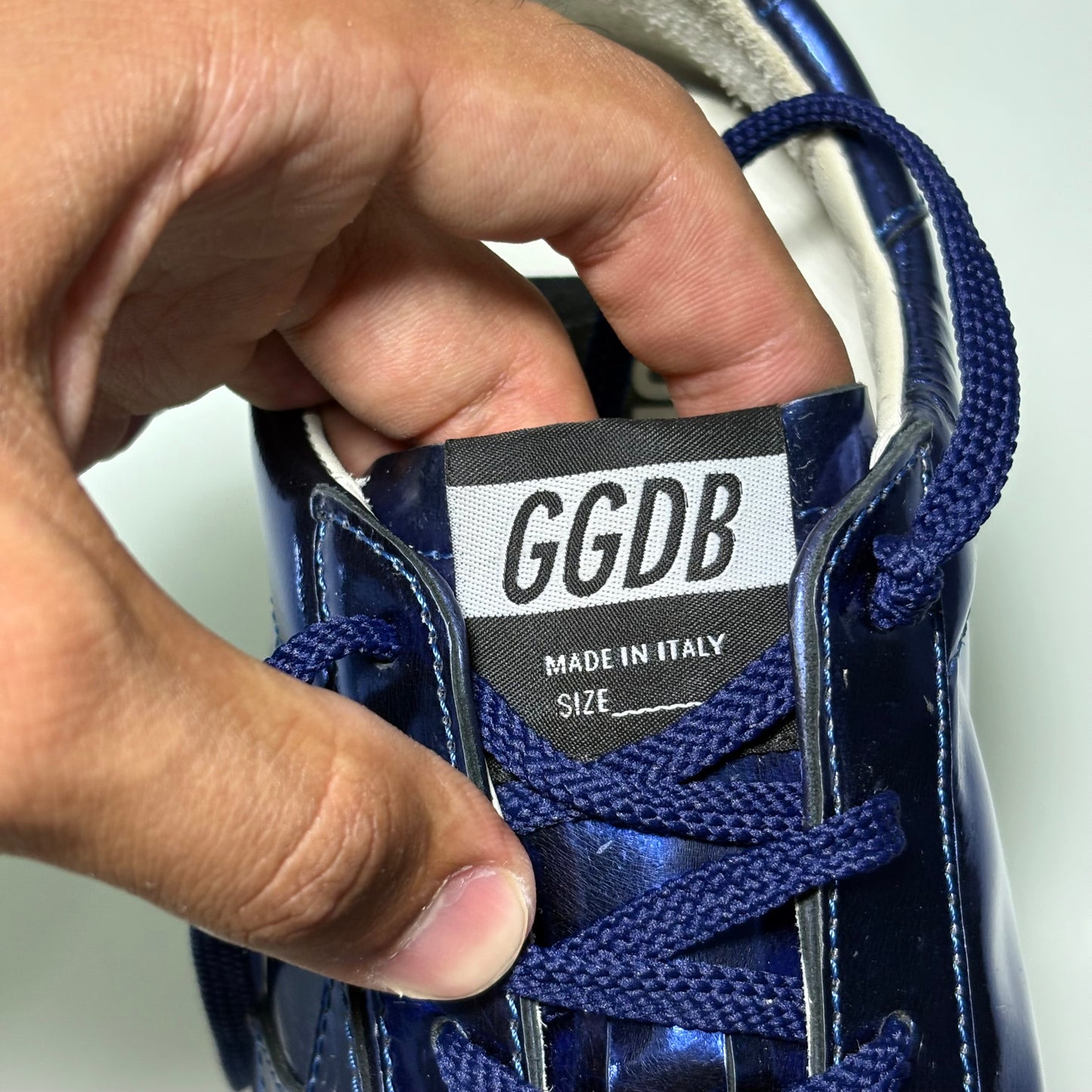 Golden Goose Superstar Blu lucido suola nera 38