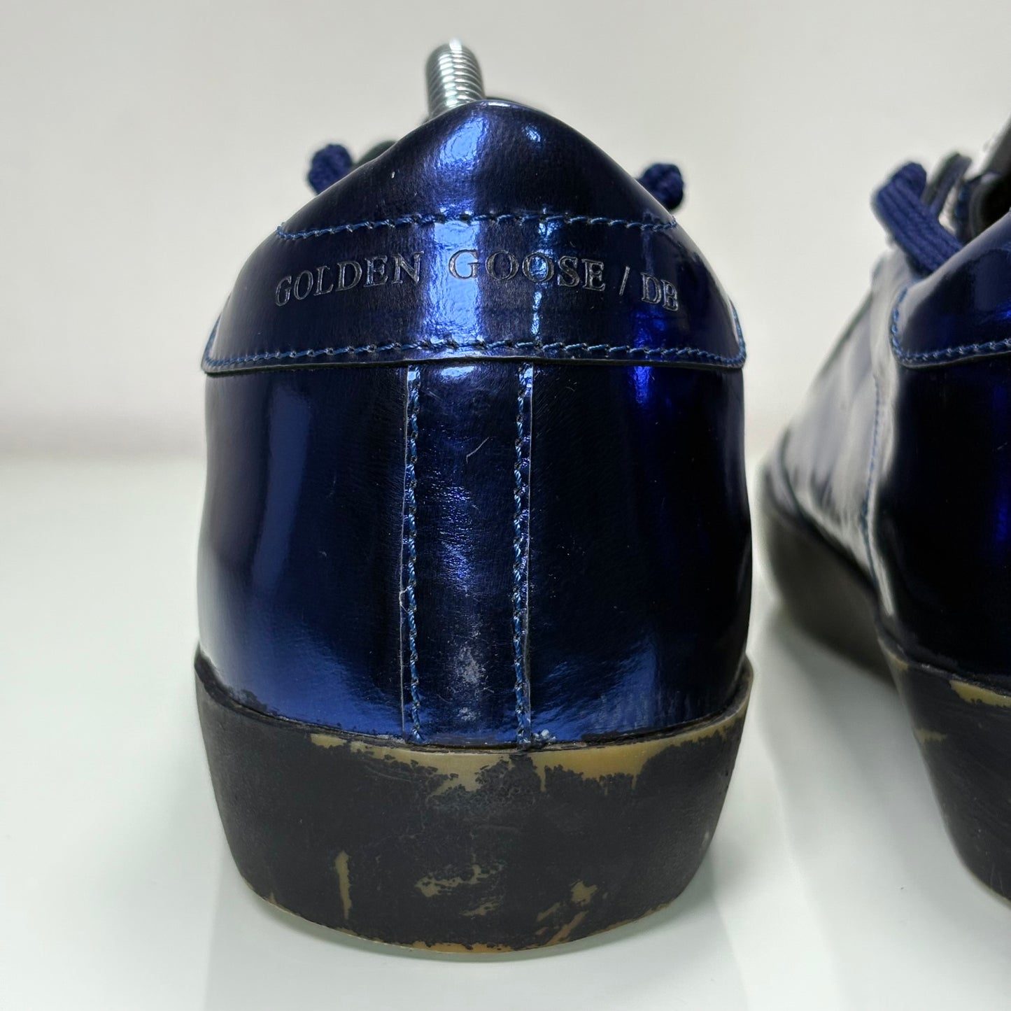 Golden Goose Superstar Blu lucido suola nera 38