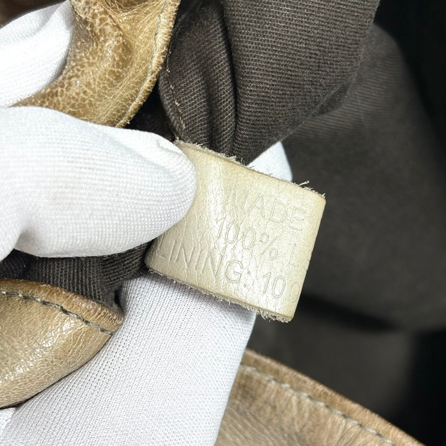 Maison Margiela MM6 Japanese Tote in pelle beige