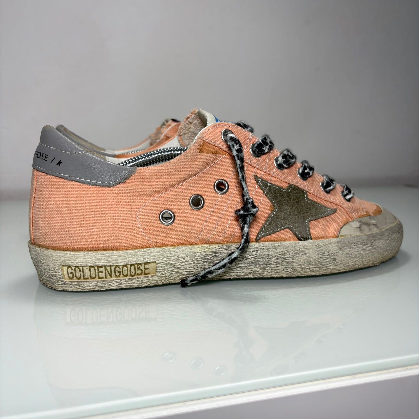 Golden goose Superstar albicocca in tessuto 38