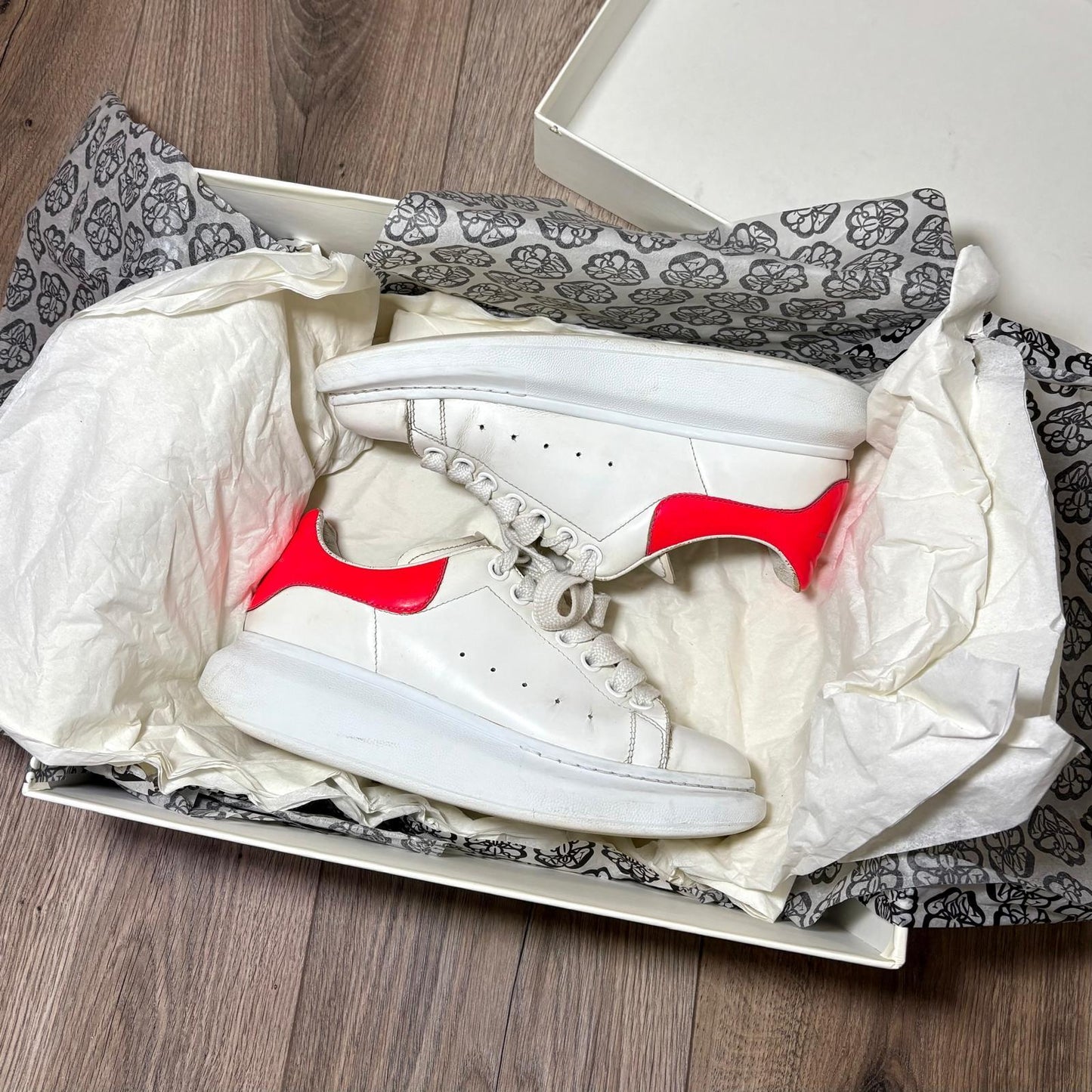 Alexander Mcqueen Bianco e Tallone Arancio fluo 38