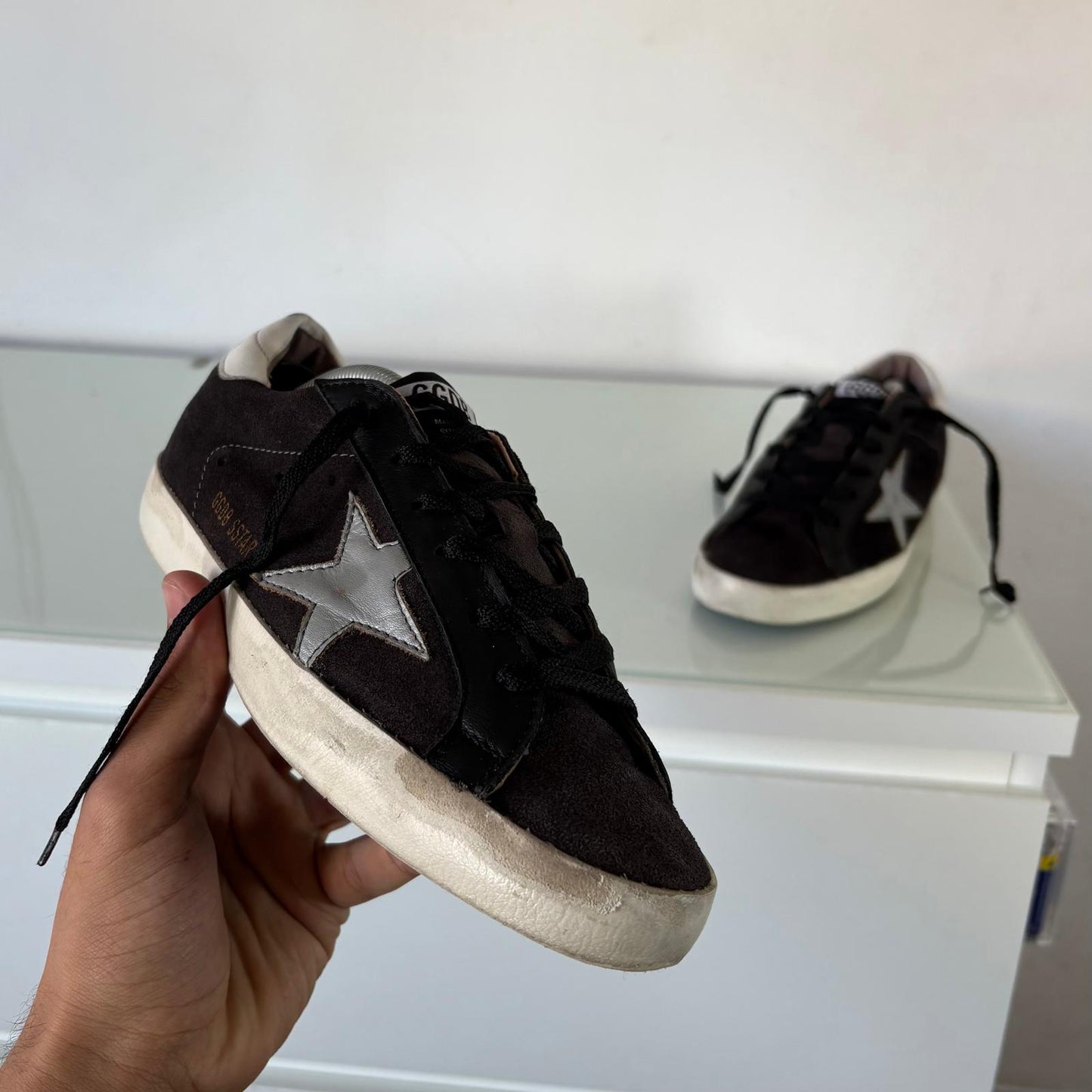 Golden goose Superstar Nere e dettaglia argento e bianchi 38