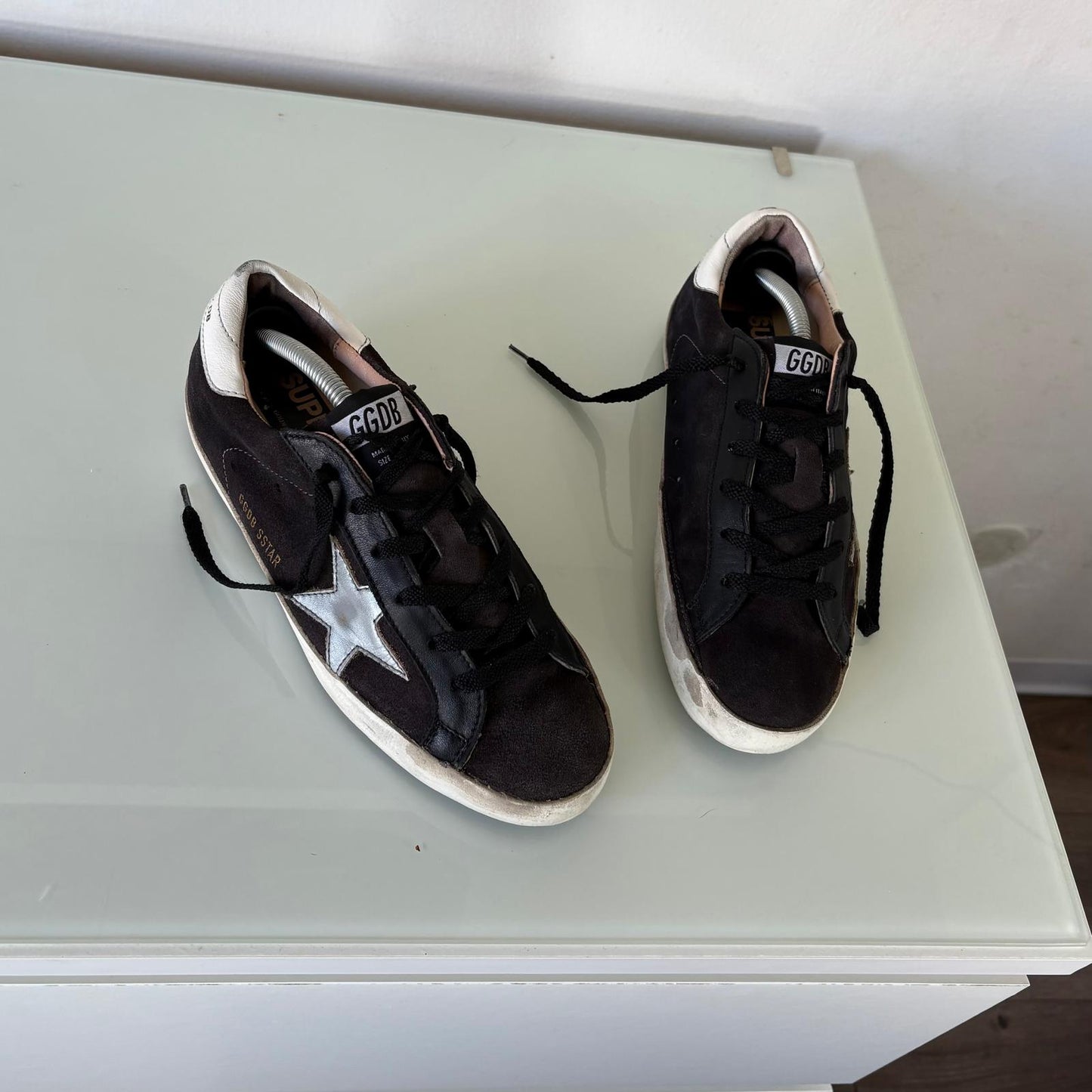 Golden goose Superstar Nere e dettaglia argento e bianchi 38