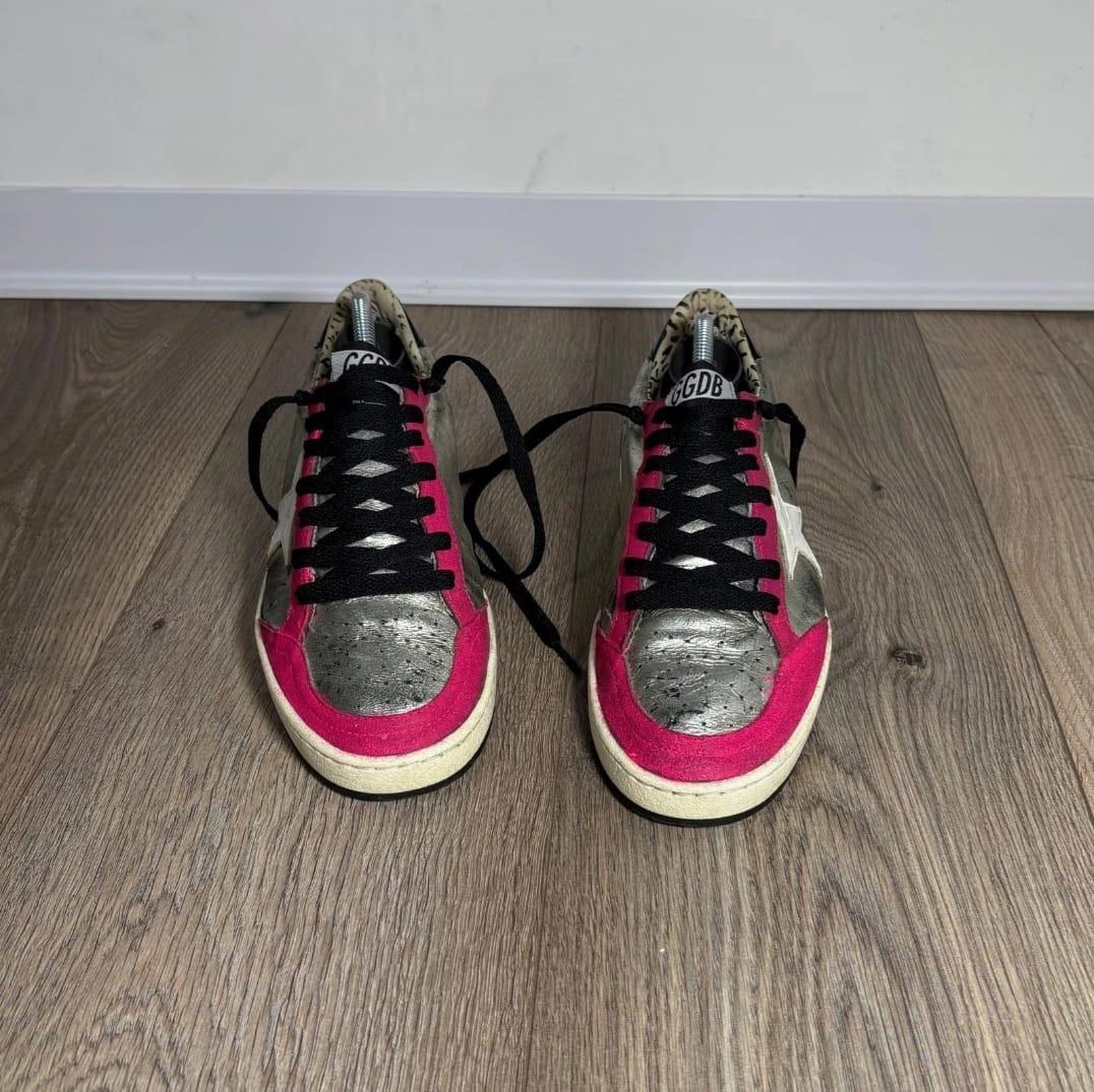 Golden goose Ballstar Argento e rosso 37