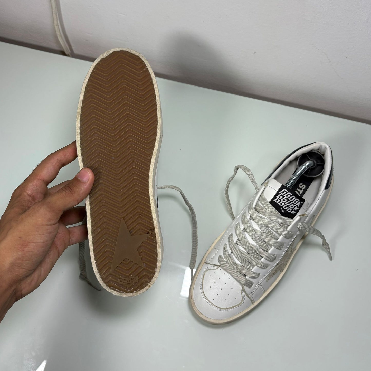 Golden goose Stardan blu e bianche 38