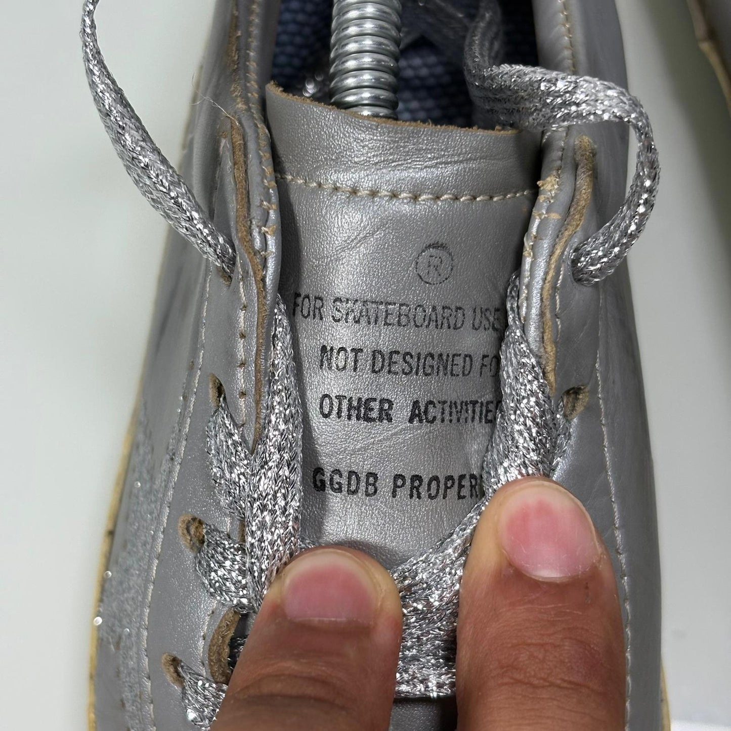 Golden goose Superstar grigio e glitterato argento 35