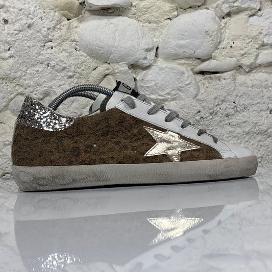 Golden Goose Superstar marroni maculate 38