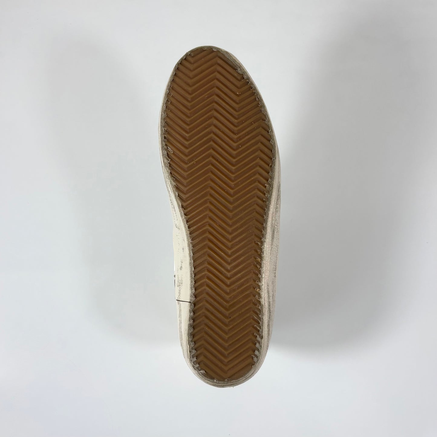 Golden goose Francy bianche con stella marrone e dettagli dorati 37