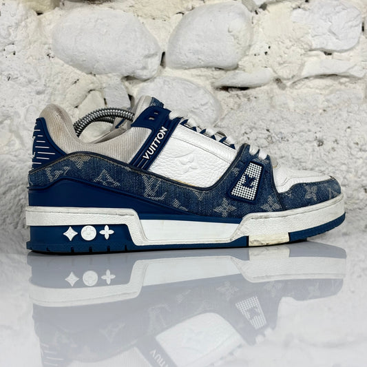 Louis Vuitton Trainer bianche e blu 38