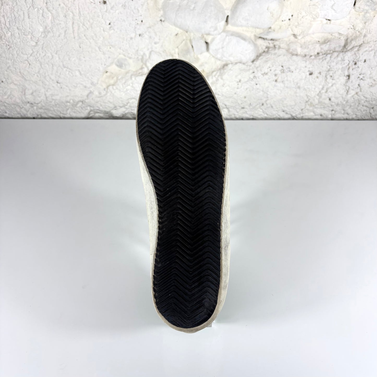 Golden goose Superstar bianche con talloncini verdi e stella beige 46