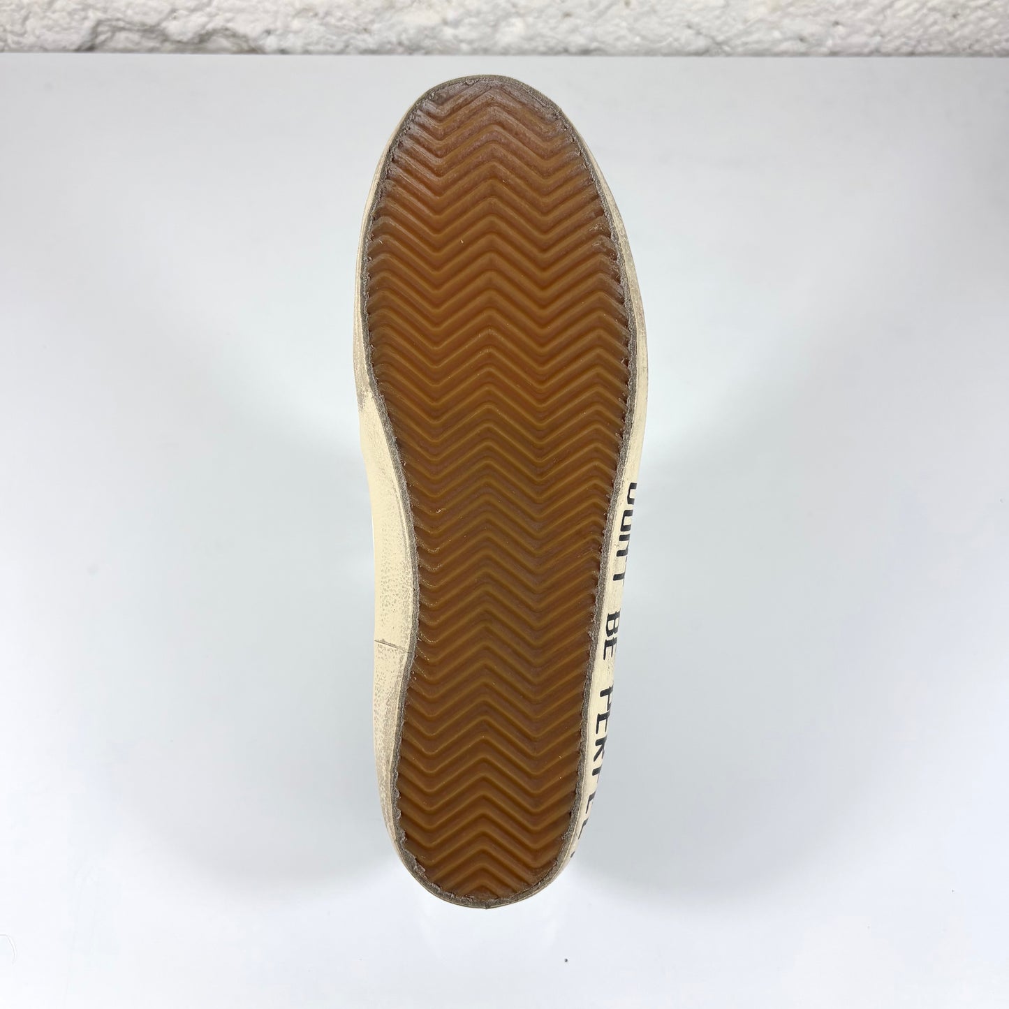Golden goose Superstar bianche con stella argento e talloncini bianchi con macchie viola 41