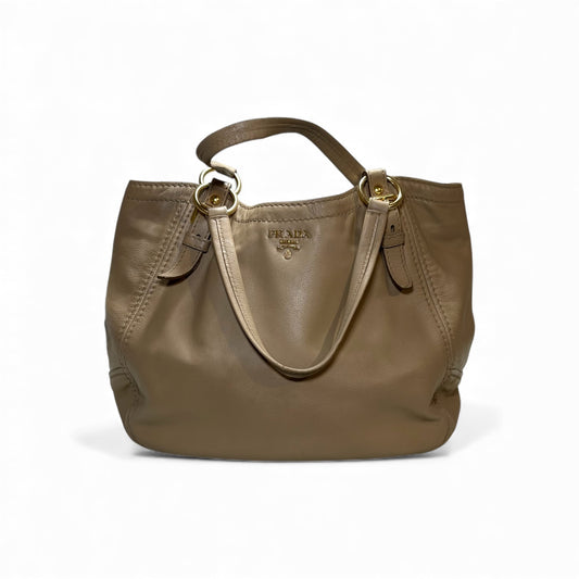 Prada bandoulière in pelle morbida “cammello”