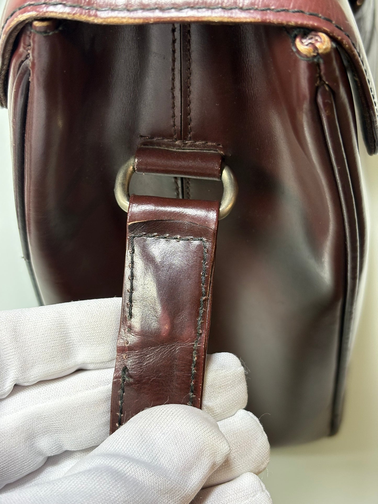 Prada Borsa in pelle vintage marrone