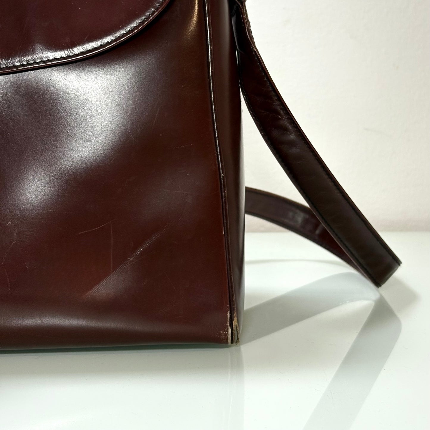 Prada Borsa in pelle vintage marrone