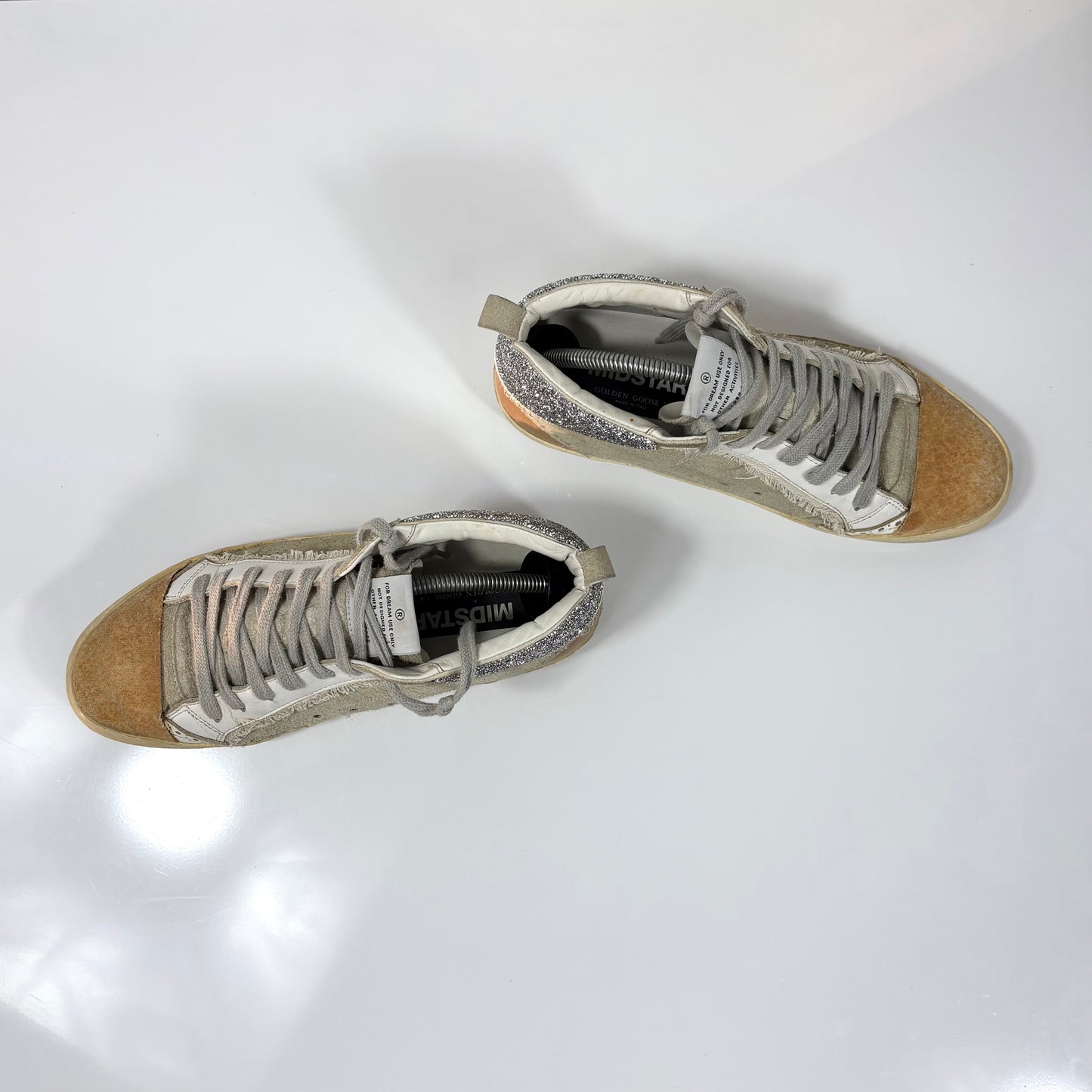 Golden goose Midstar “inverse” beige e bianche 38