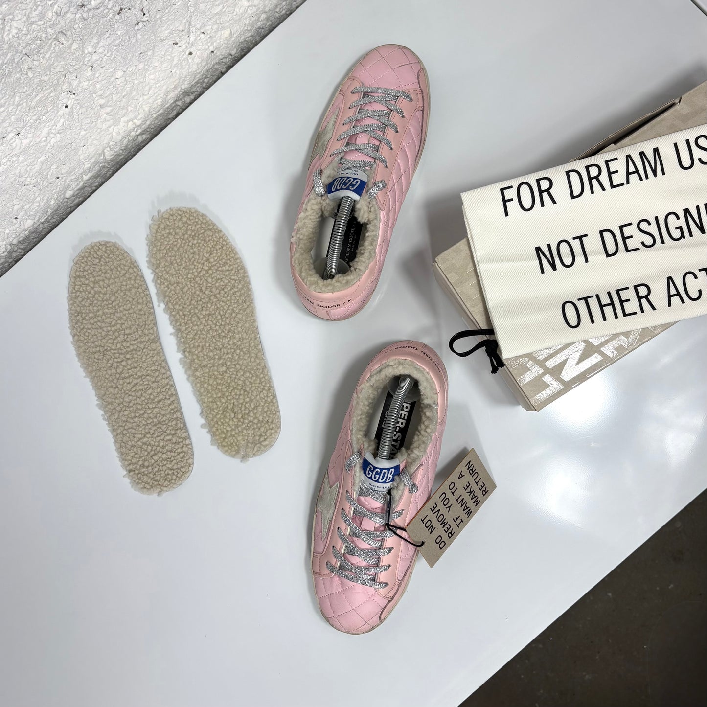 Golden goose Superstar rosa Soft shearling 38