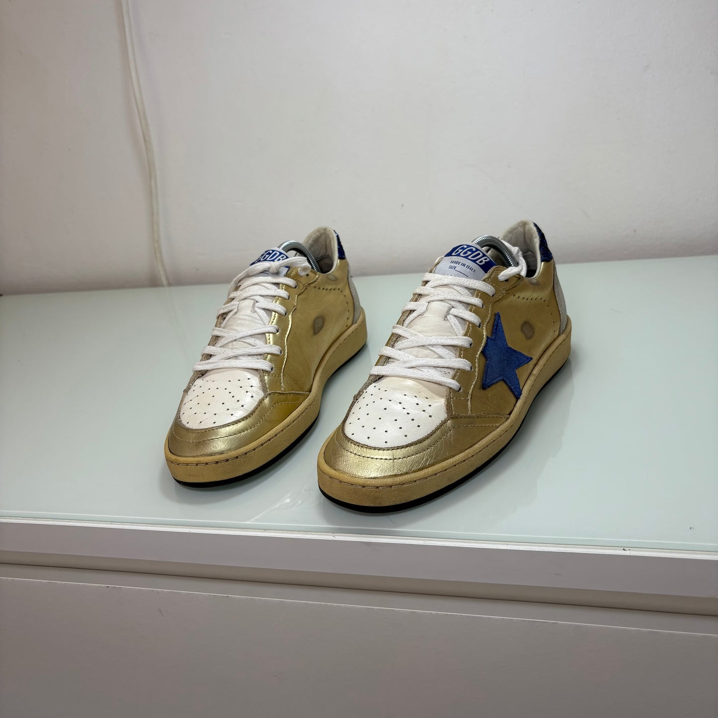 Golden goose ballstar blue e oro 38