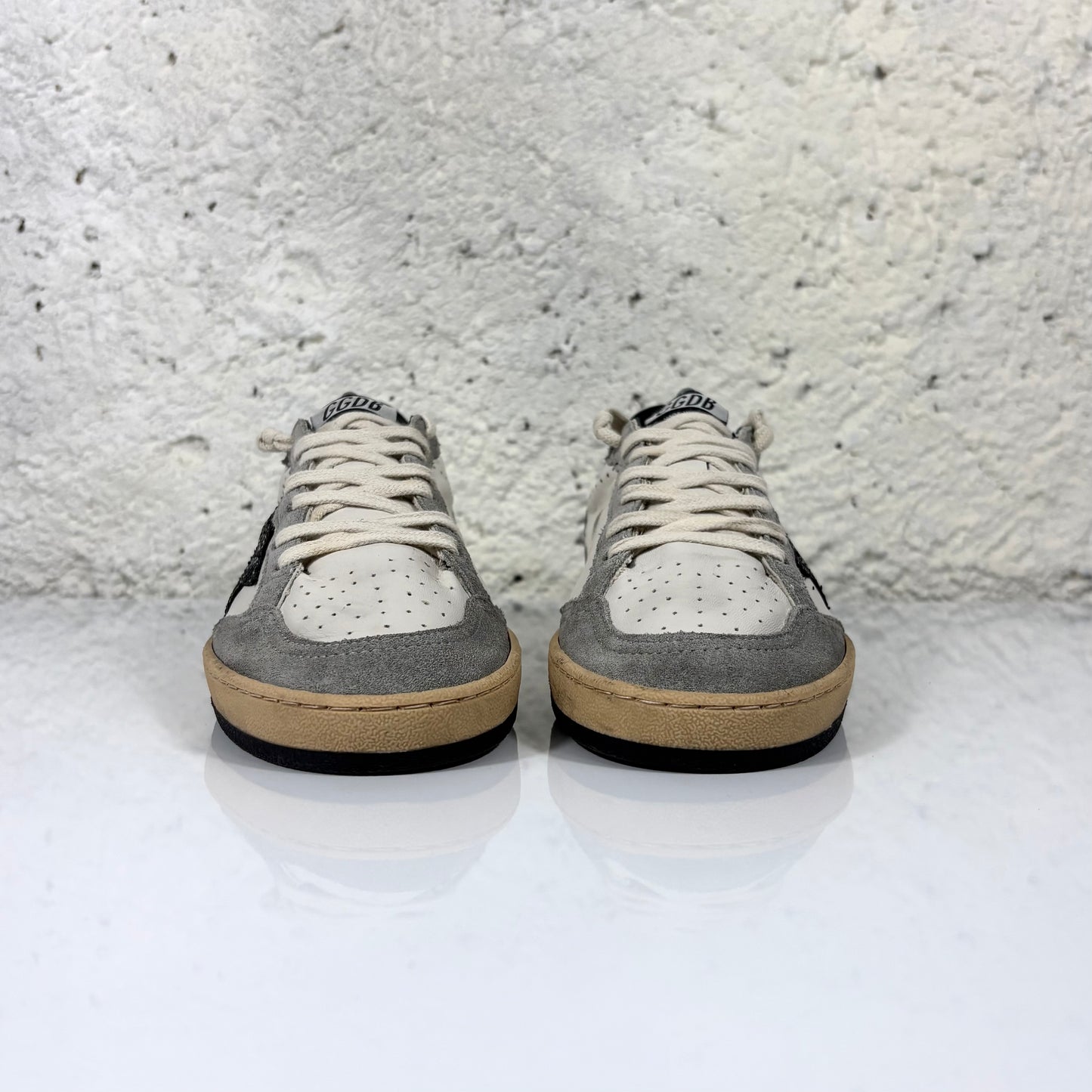 Golden goose Ballstar bianche stella nera brillantinata 39