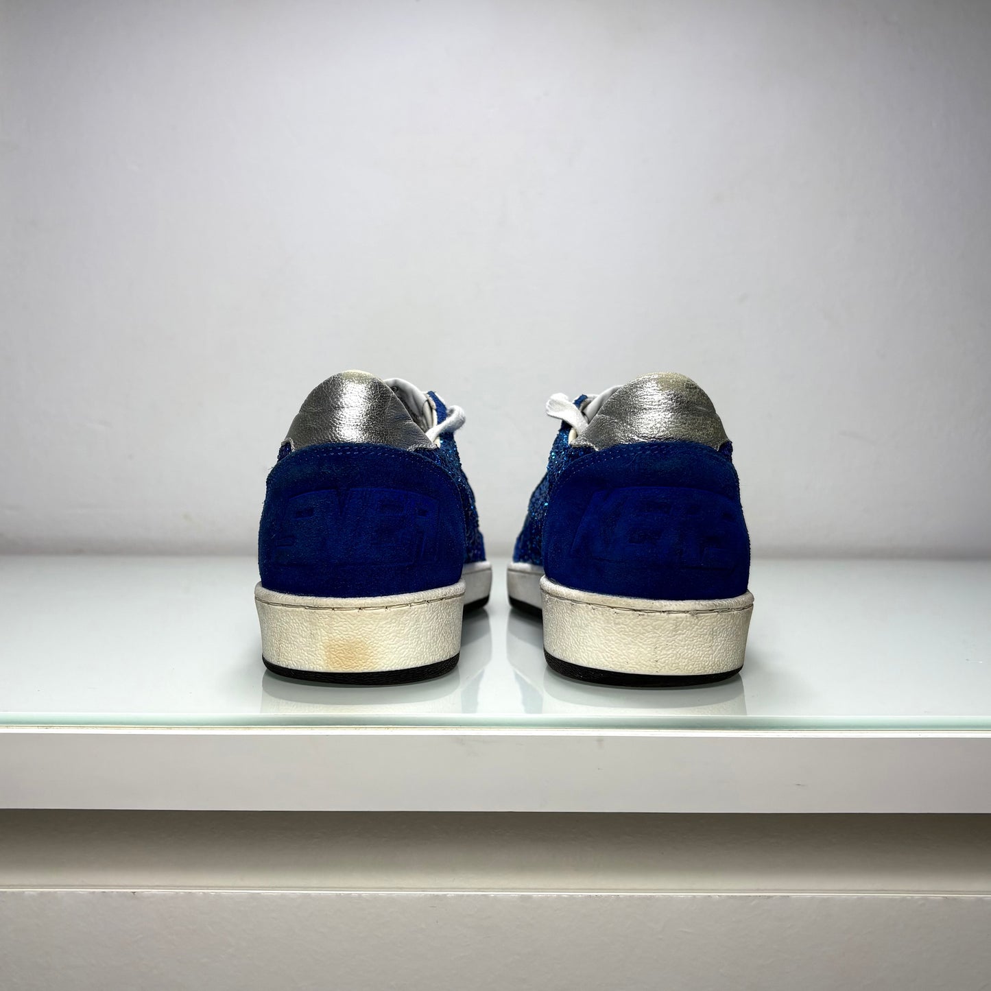 Golden goose Ballstar blue glitter 36