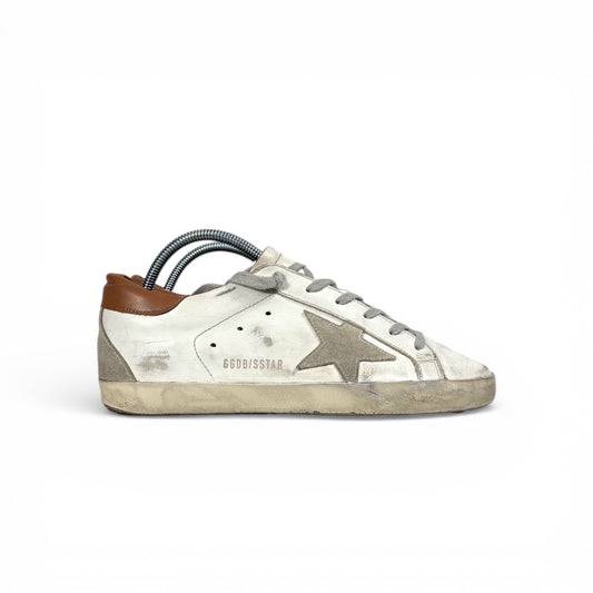 Golden goose Superstar bianche con tallone marrone 38