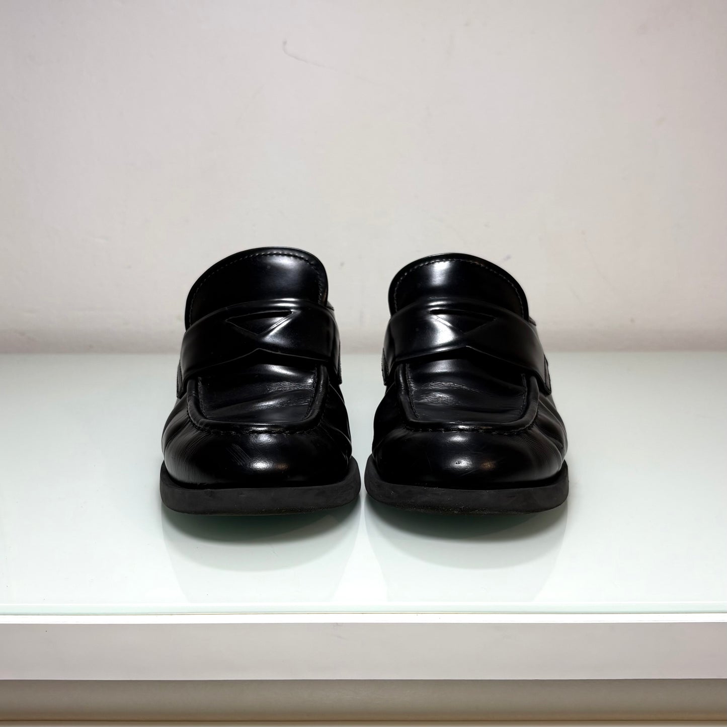 Mocassini Prada chocolate nero 36