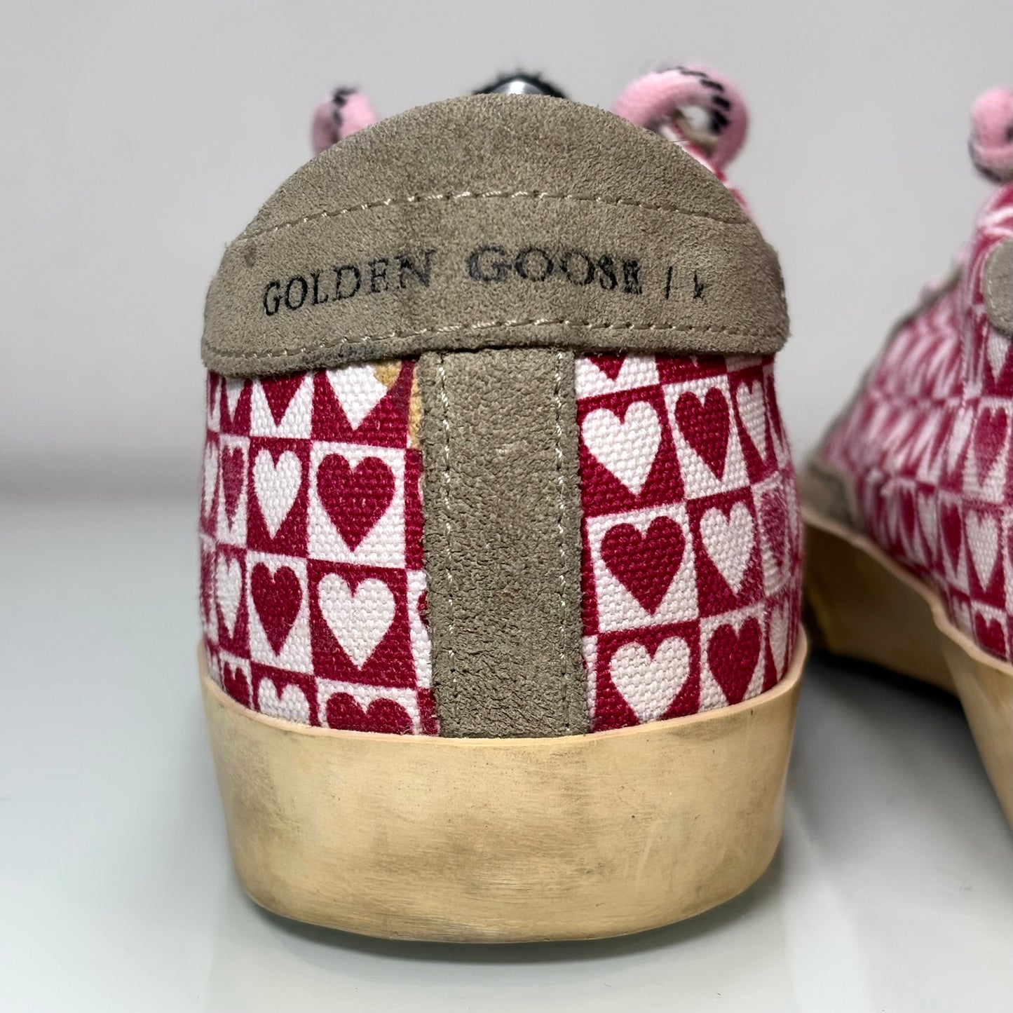 Golden goose Superstar a cuori bianche e rosse 37