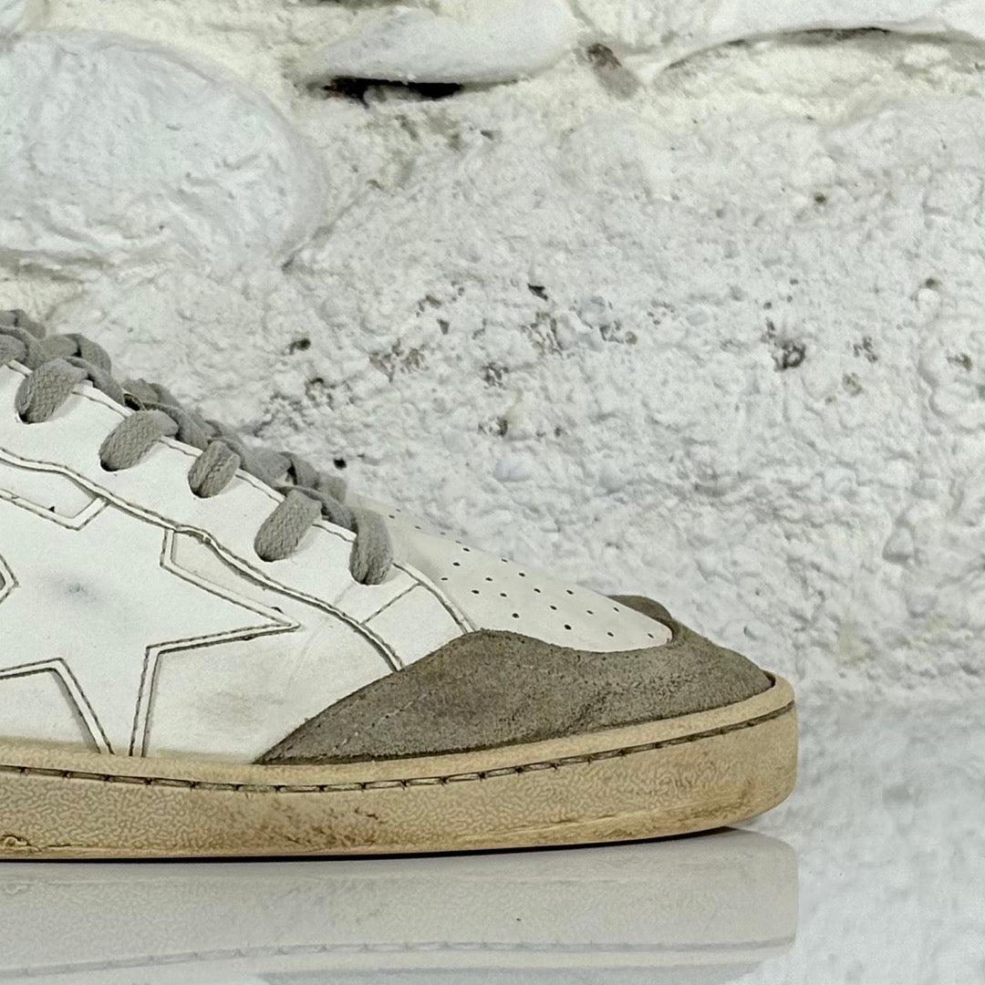 Golden goose Ballstar bianche con talloncini verdi 40