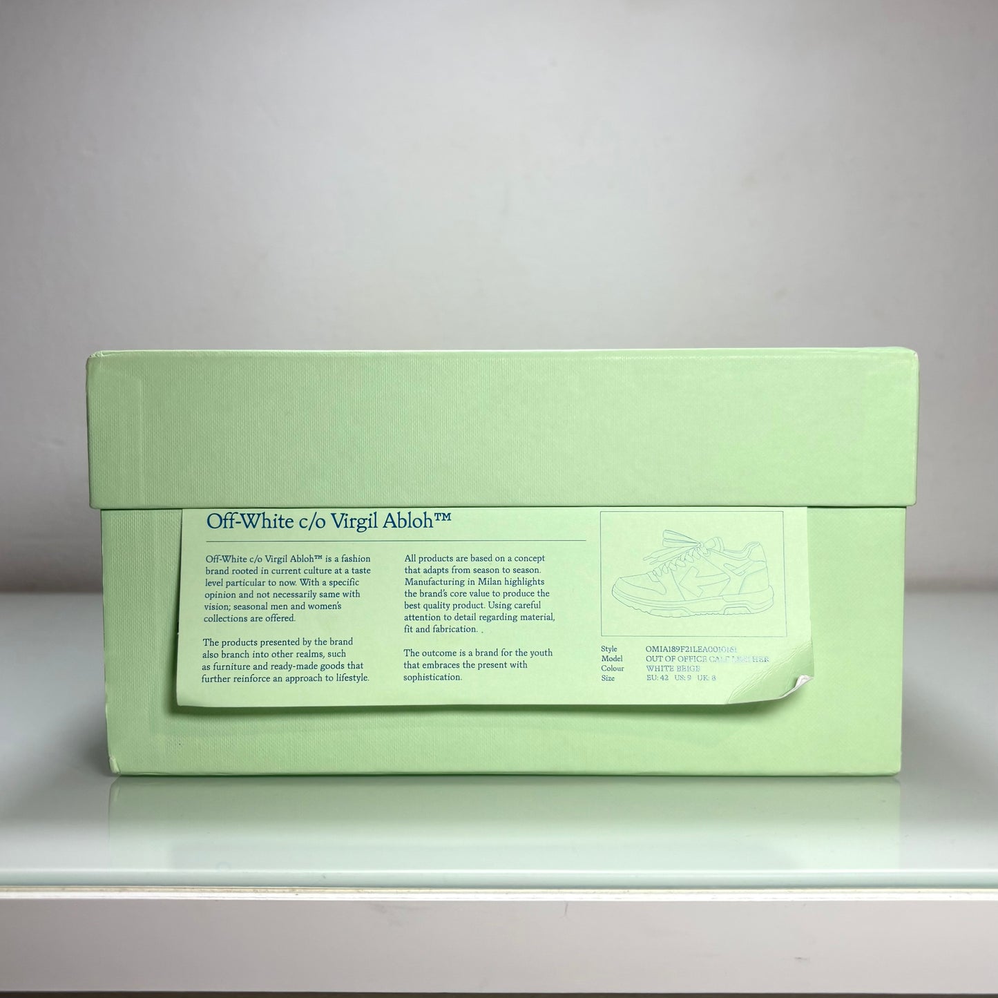 Off white out of office bianco e grigio 42