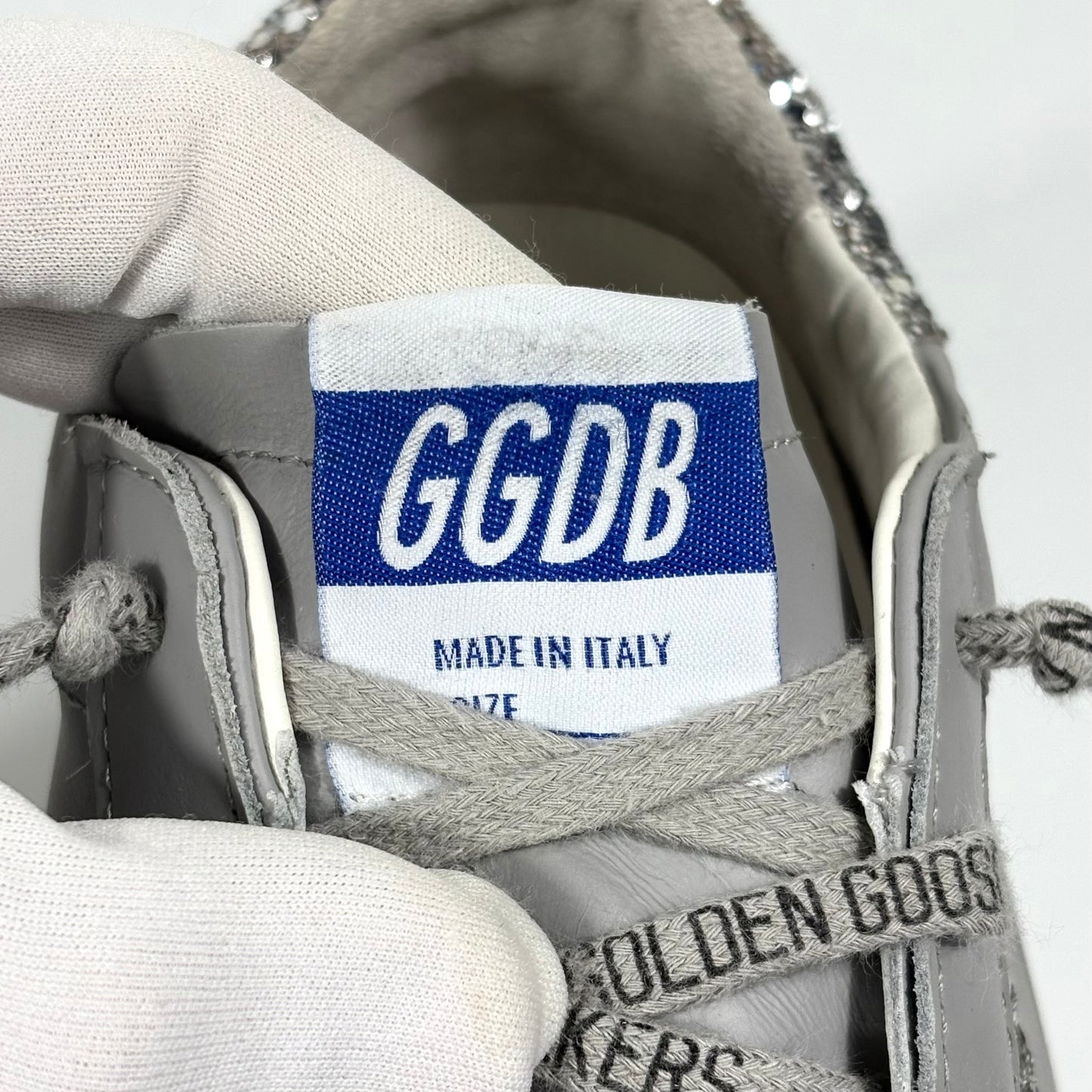 Golden goose Superstar grigie e dettagli brillantinati 39