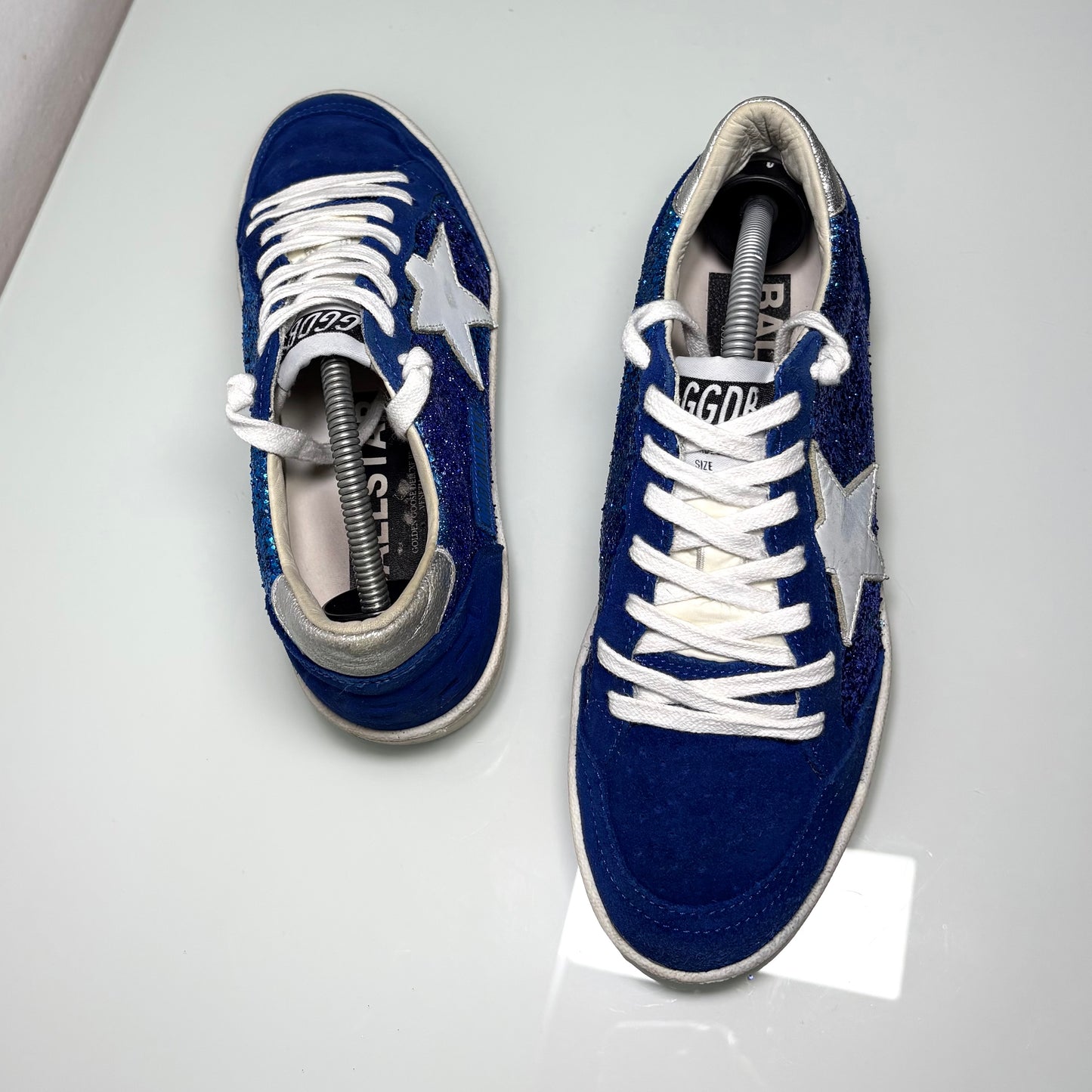 Golden goose Ballstar blue glitter 36