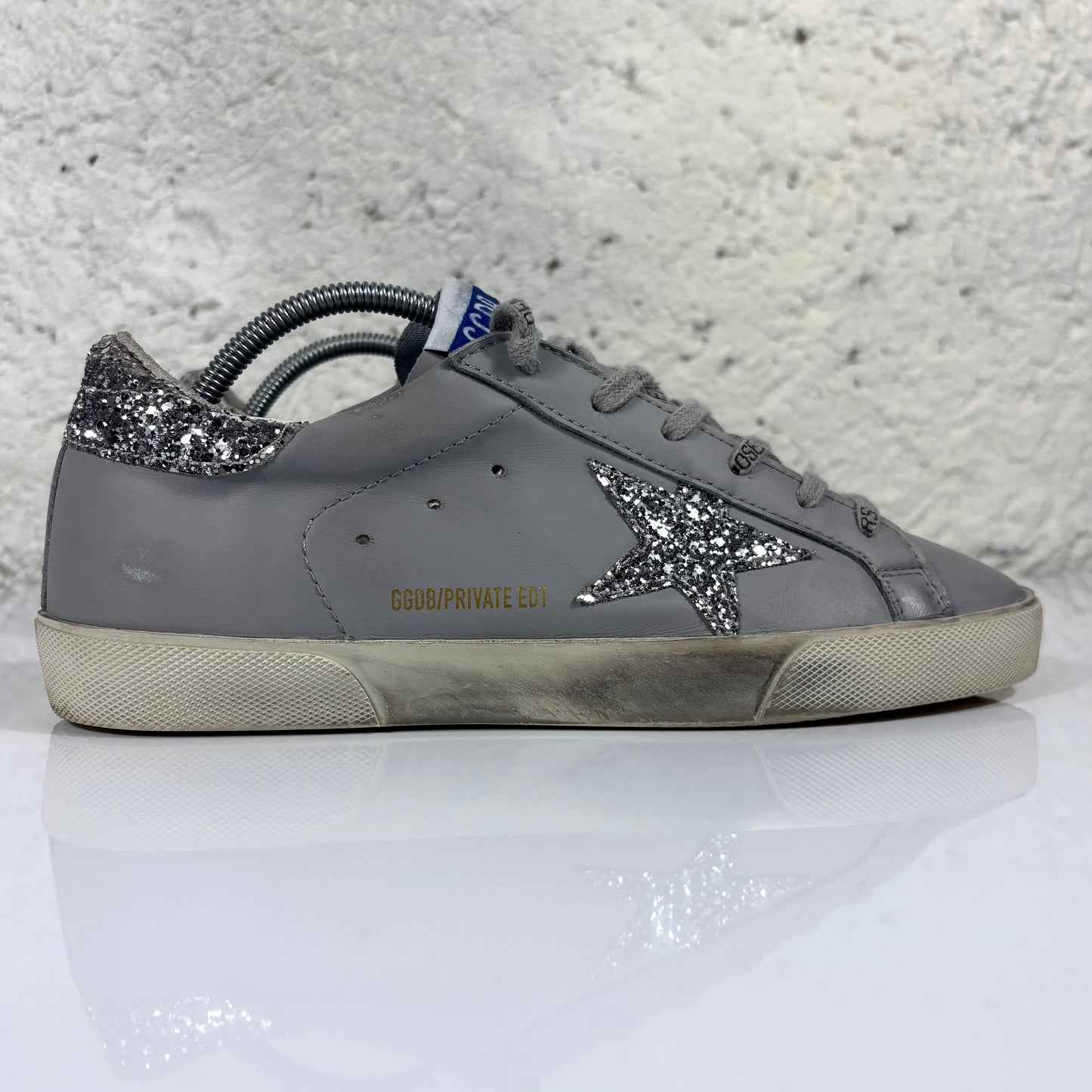 Golden goose Superstar grigie e dettagli brillantinati 39