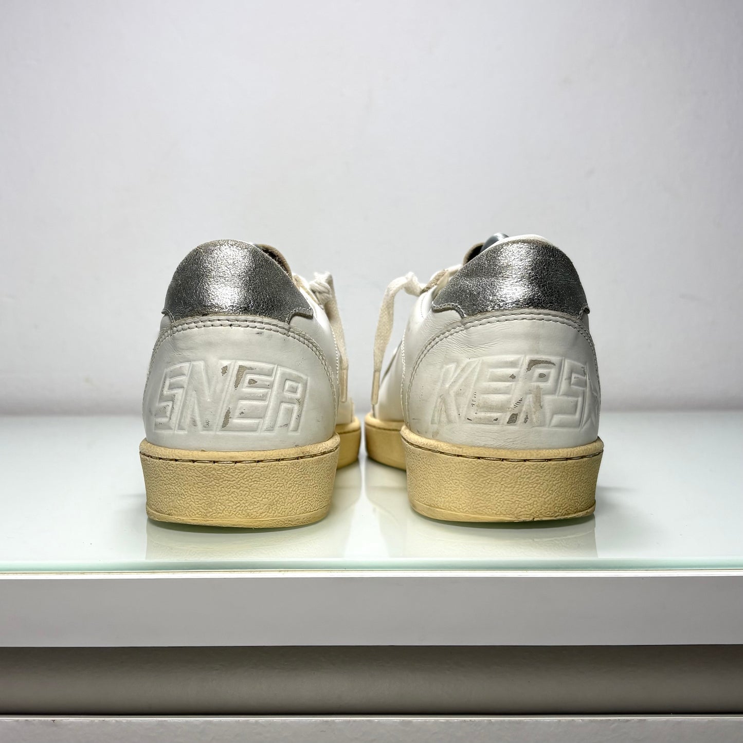 Golden goose Ballstar bianco e tallone argento 39