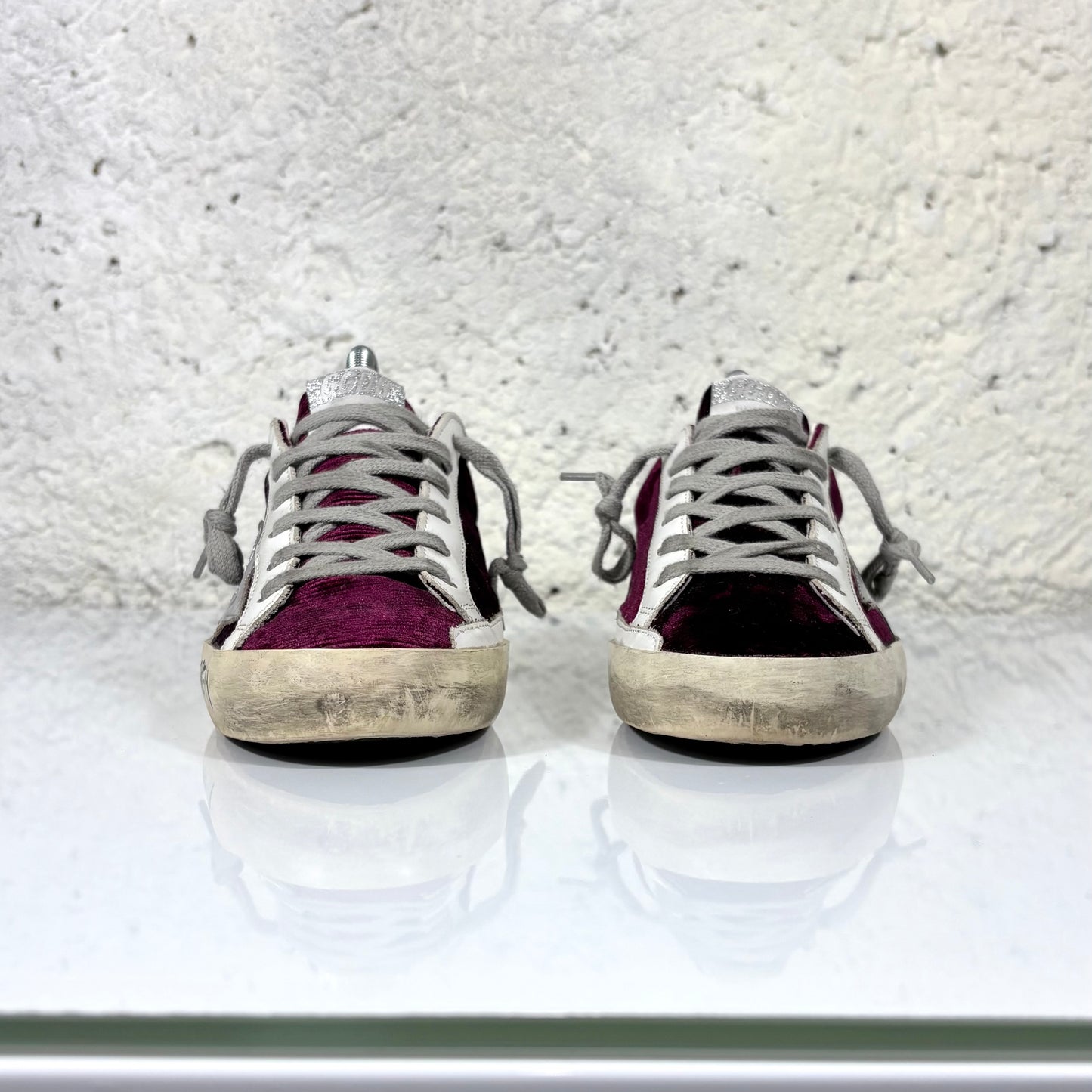 Golden goose Superstar Bordeaux in velluto 36