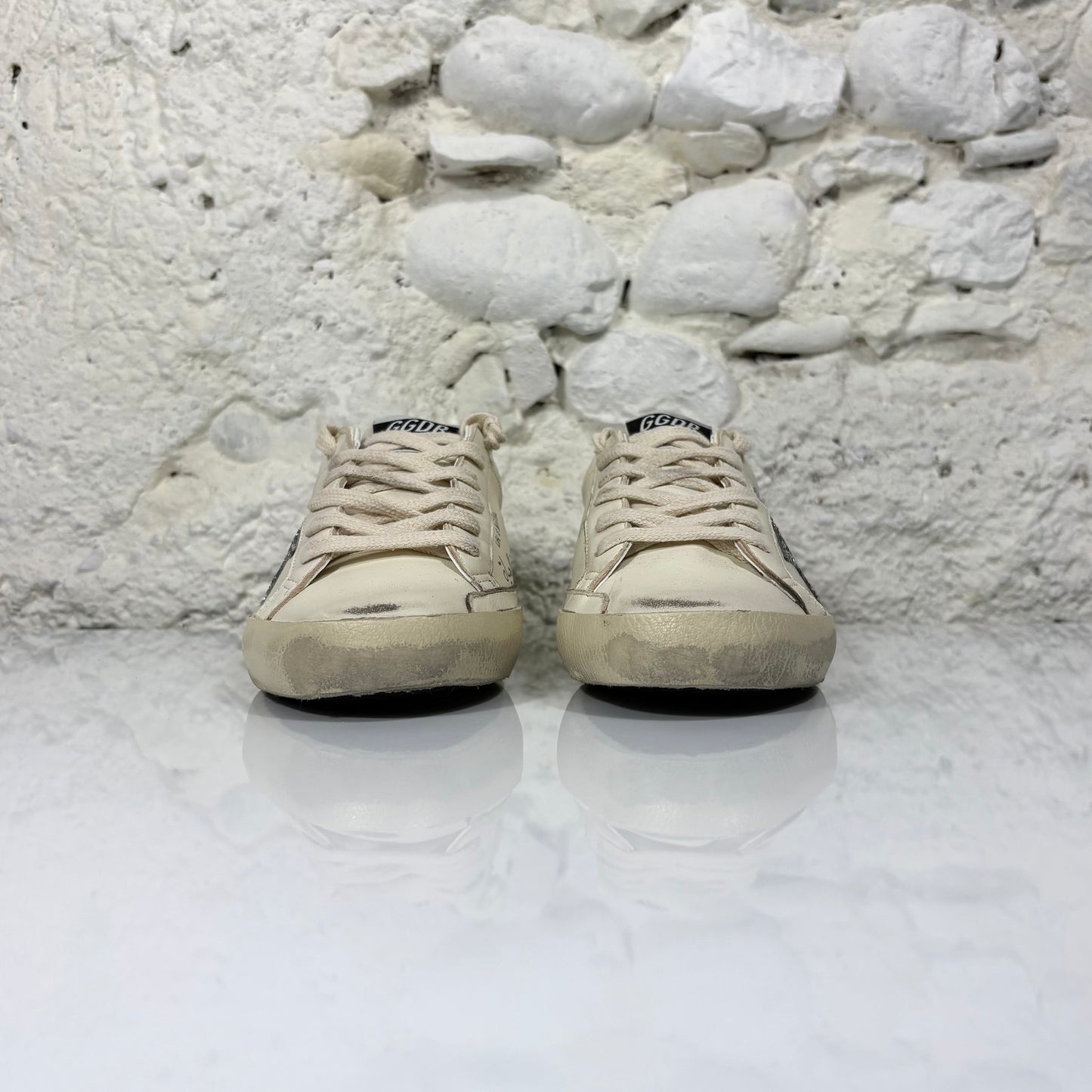 Golden goose Superstar panna con talloncini marroni 37