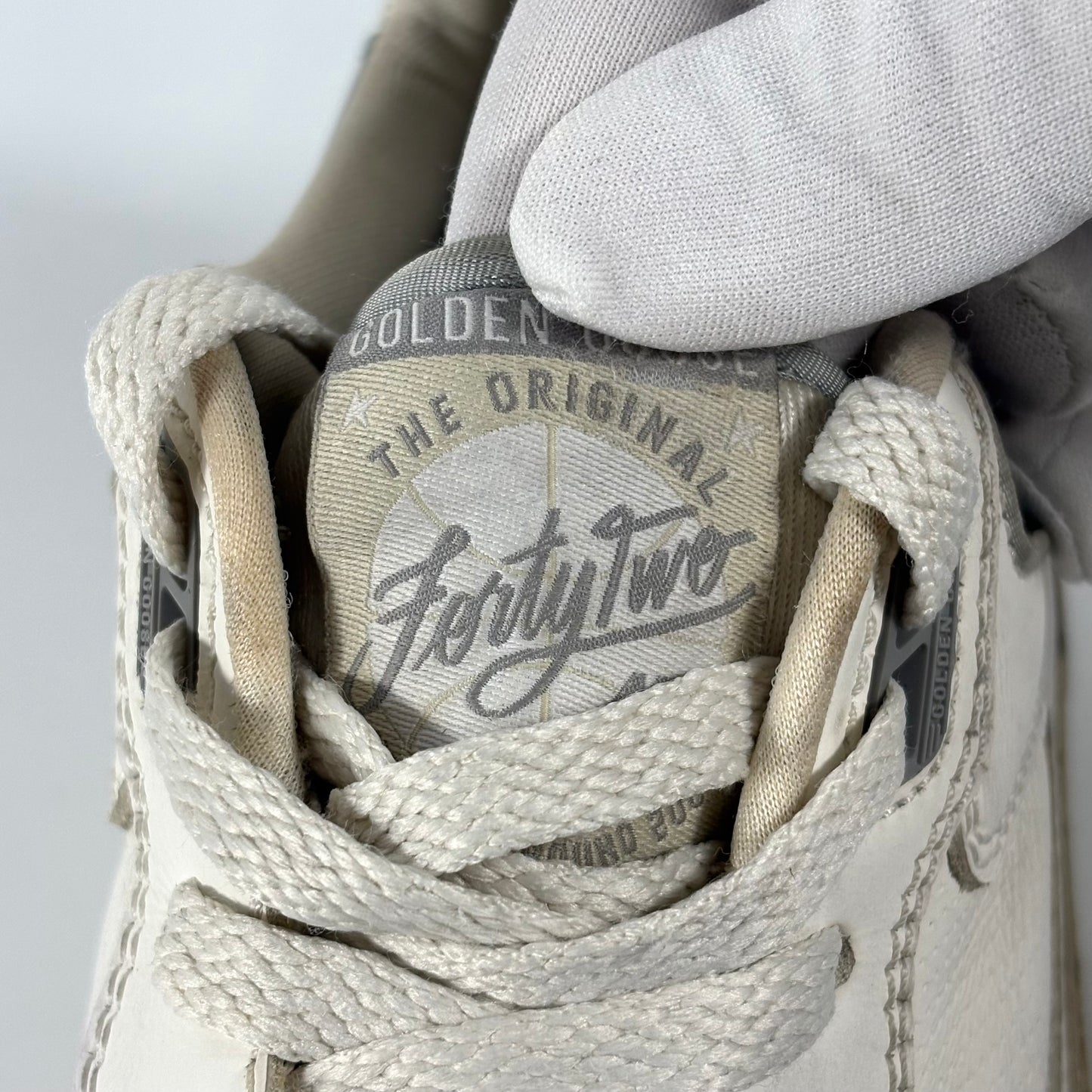Golden goose forty two bianco e grigio 40