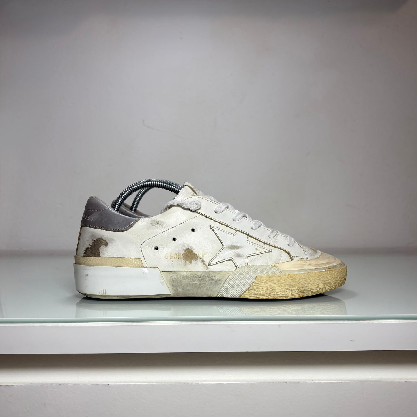 Golden goose Penstar bianche tallone grigio 38