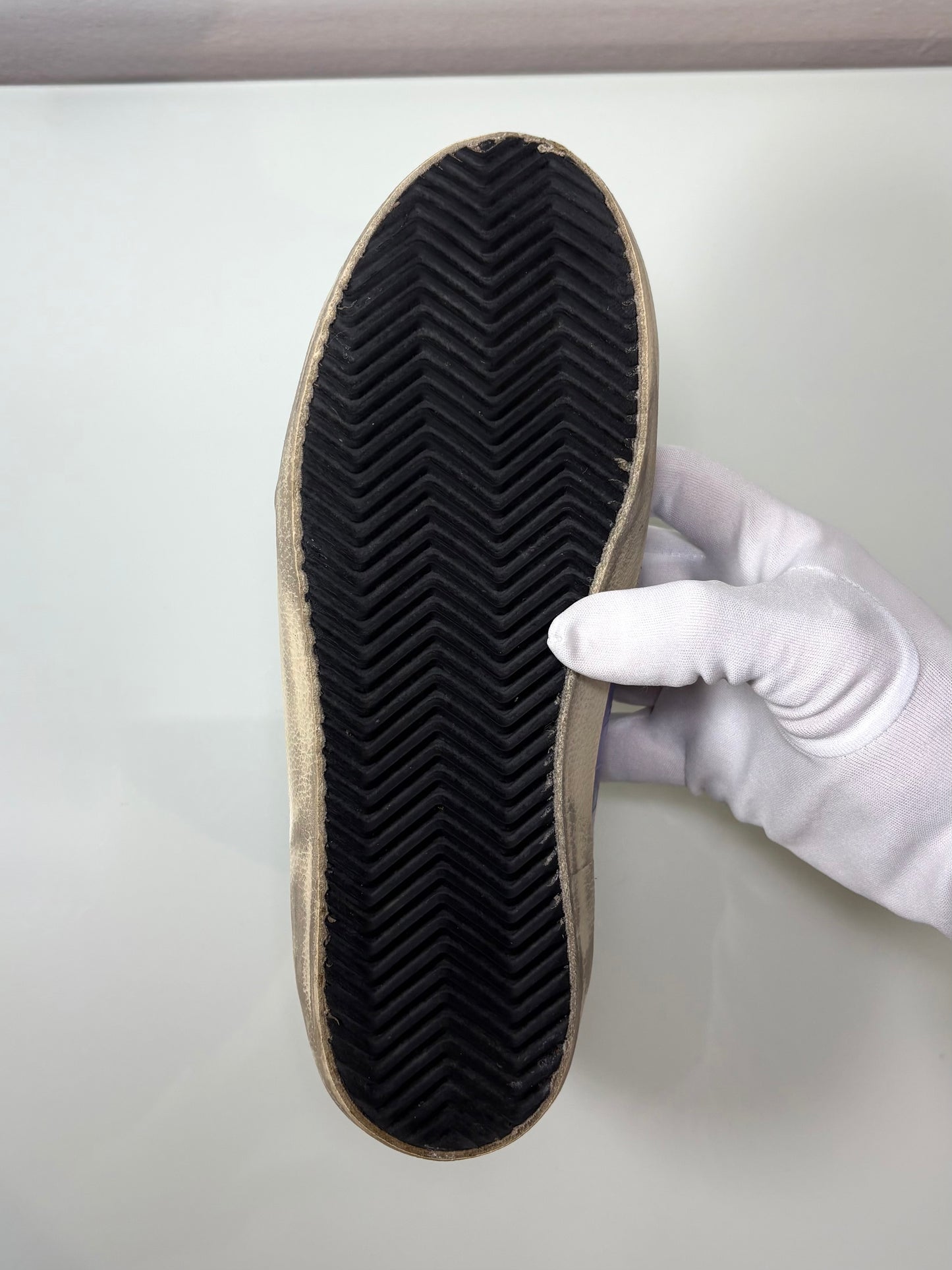 Golden goose Superstar azzurre effetto “coccodrillo” 38