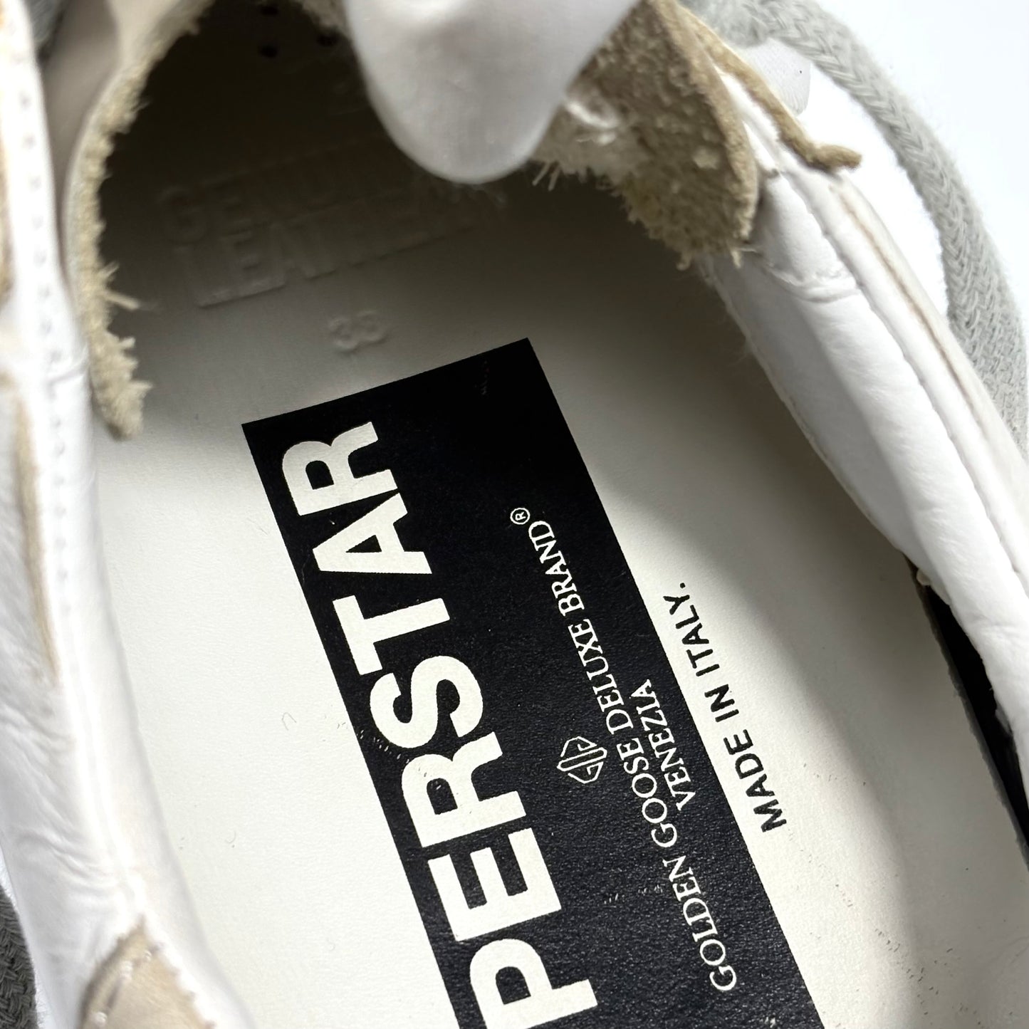 Golden goose superstar bianche e beige 38