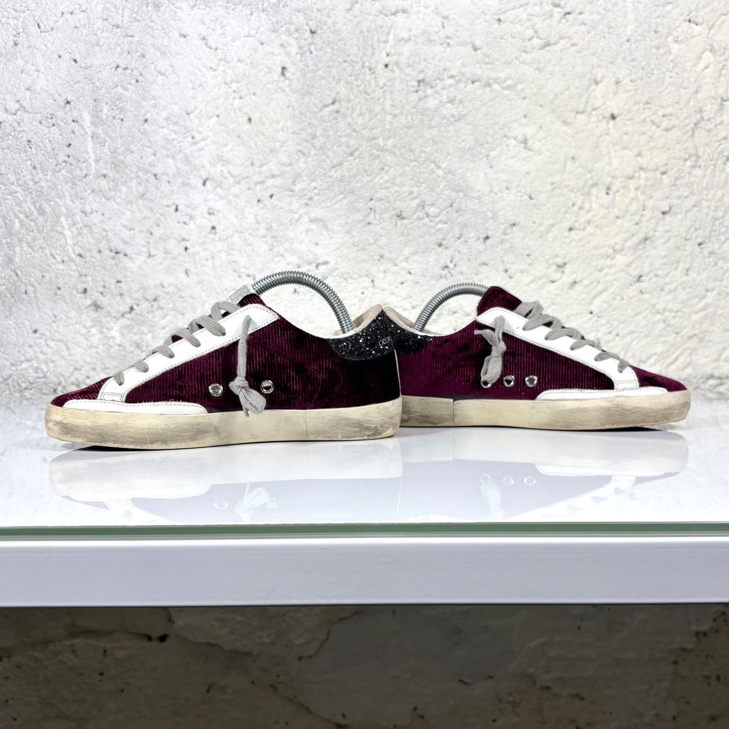 Golden goose Superstar Bordeaux in velluto 36