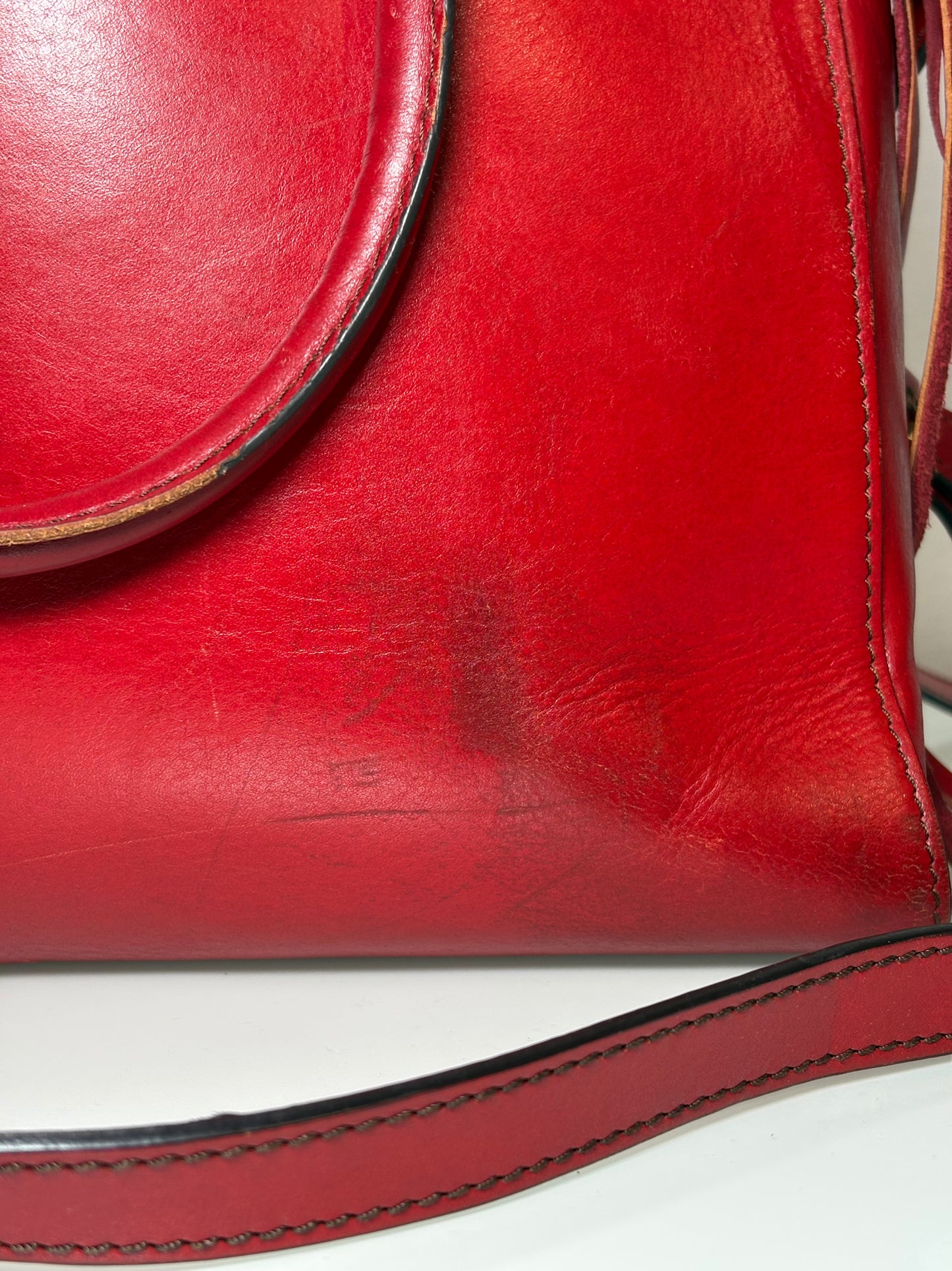 The Bridge Bauletto Rosso Ciliegia/Oro