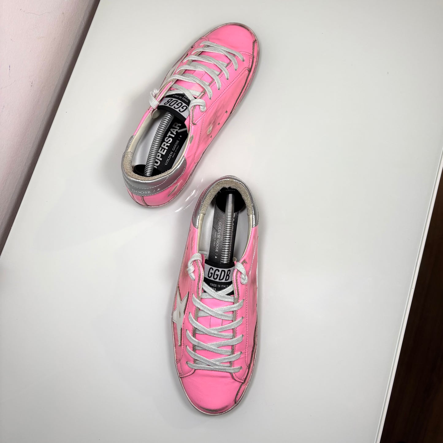 Golden goose Superstar rosa e tallone argento 37