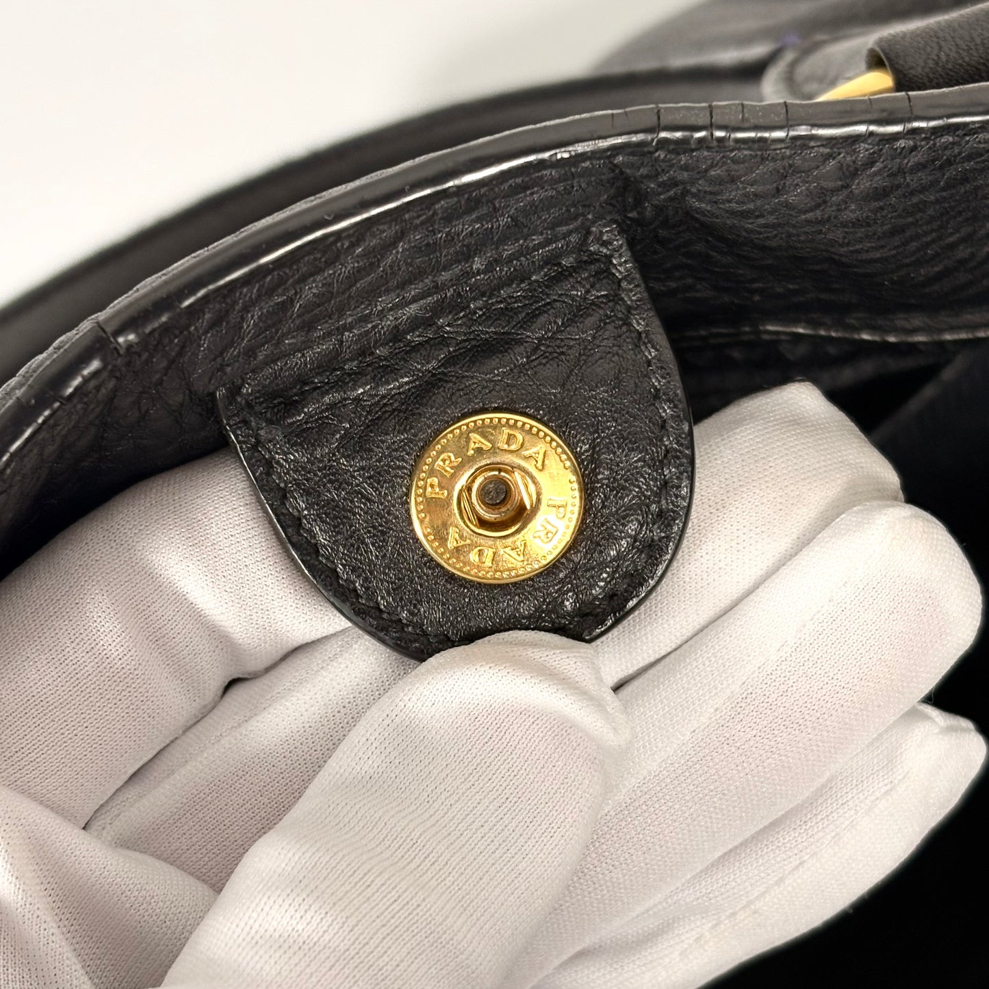 Prada vitello Phenix nera in pelle