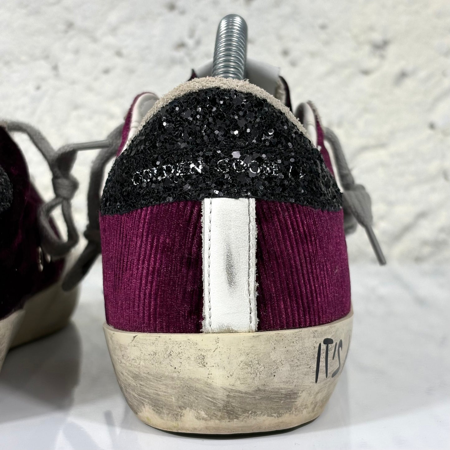 Golden goose Superstar Bordeaux in velluto 36