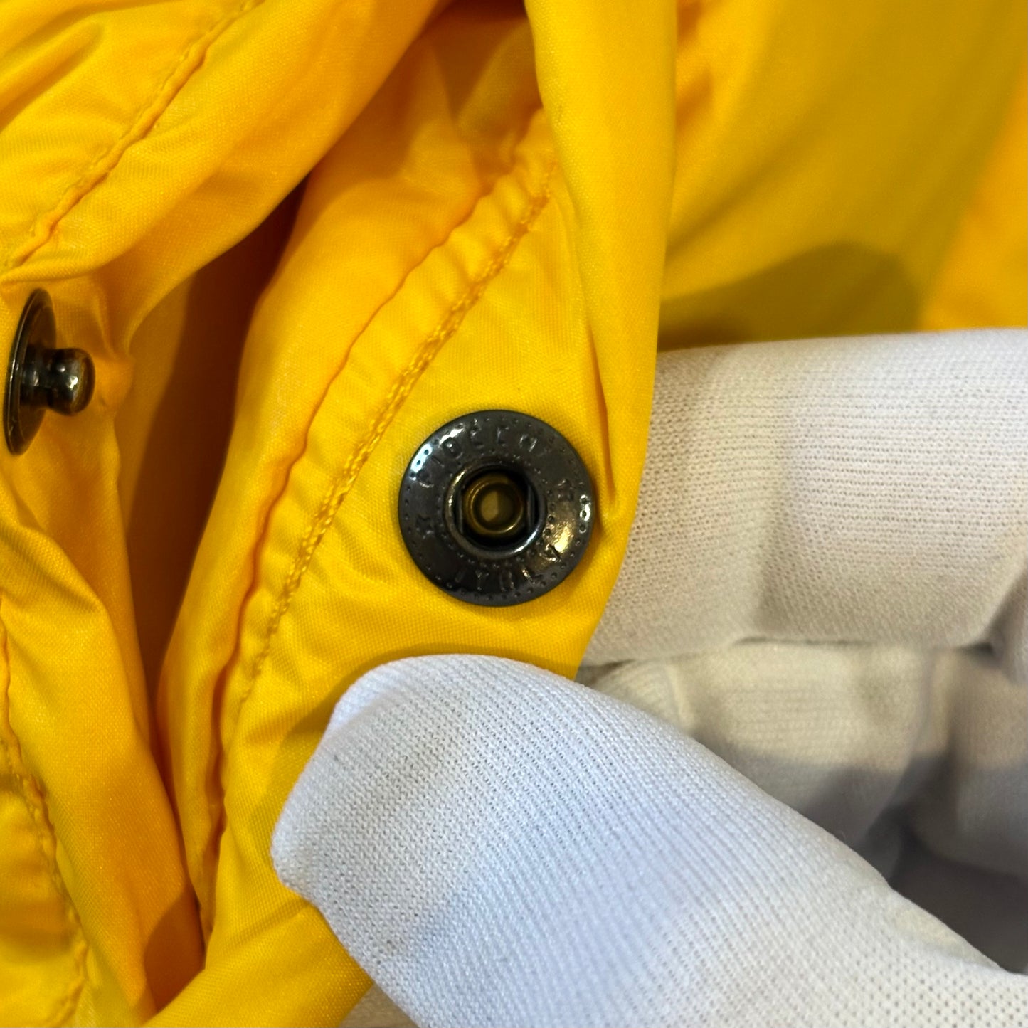 Moncler fur hood giallo con pelliccia taglia L