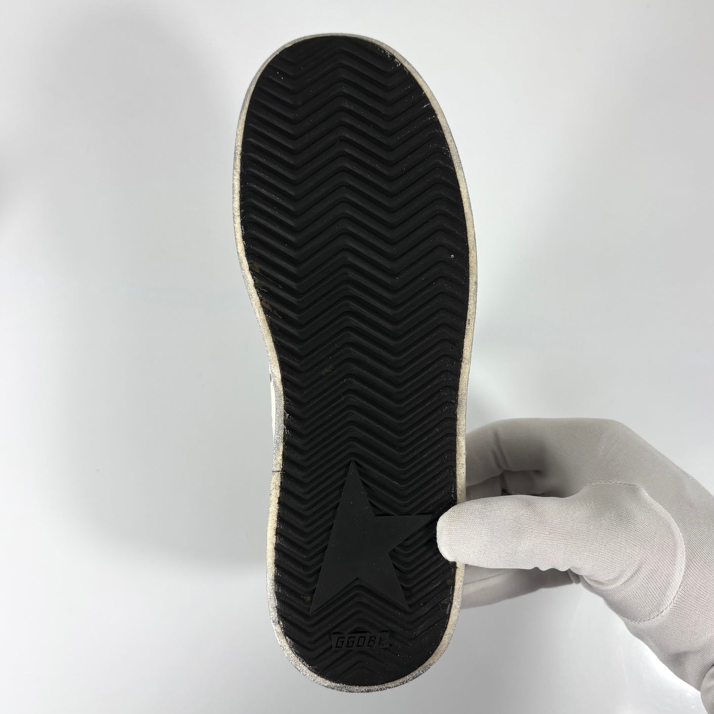 Golden goose Stardan bianco e argento 36