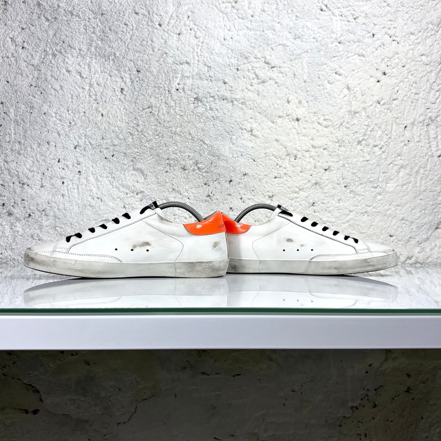 Golden goose Superstar bianche e arancione 43