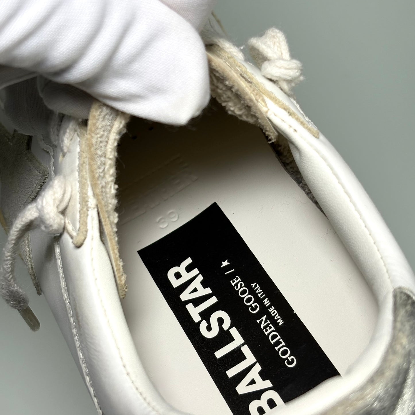 Golden goose Ballstar bianco e tallone argento 39